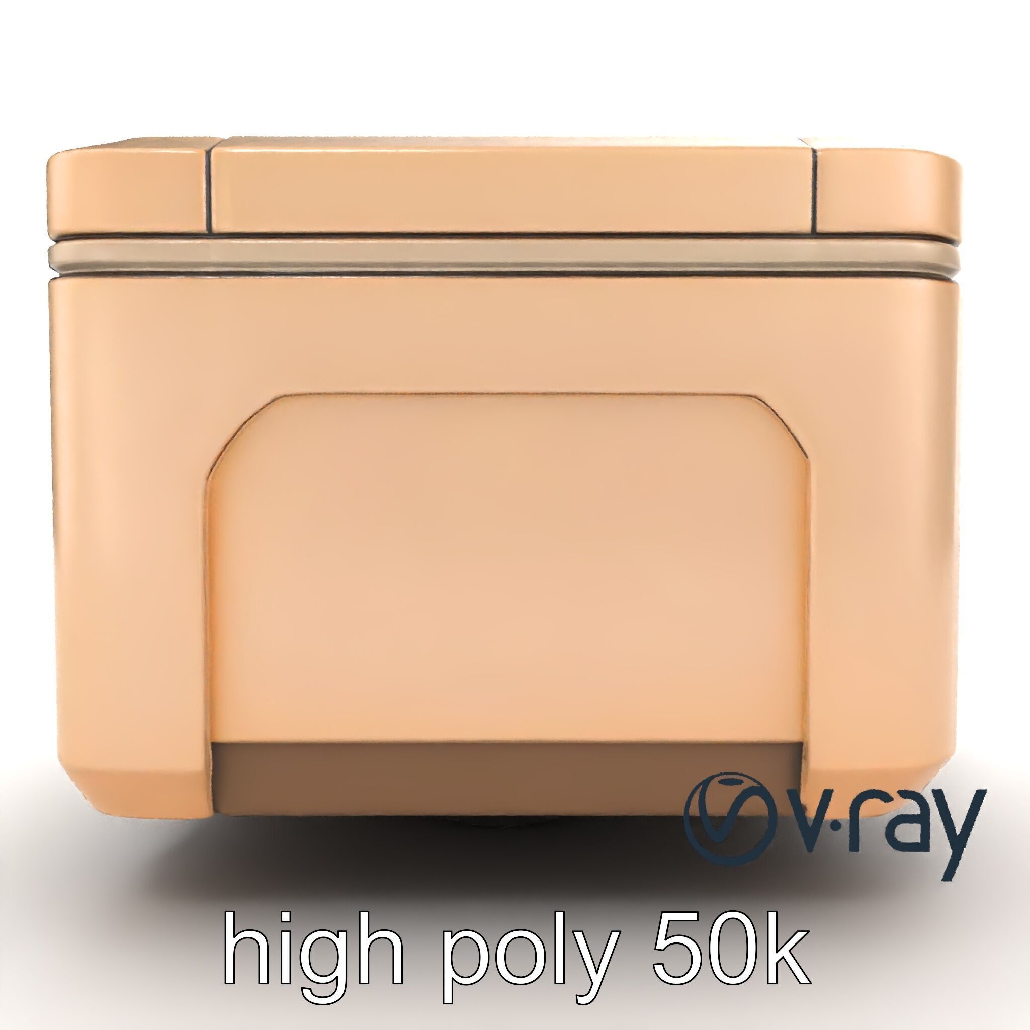 Futuristic Storage Box Sleek Design model pack Low-poly 3D model_24