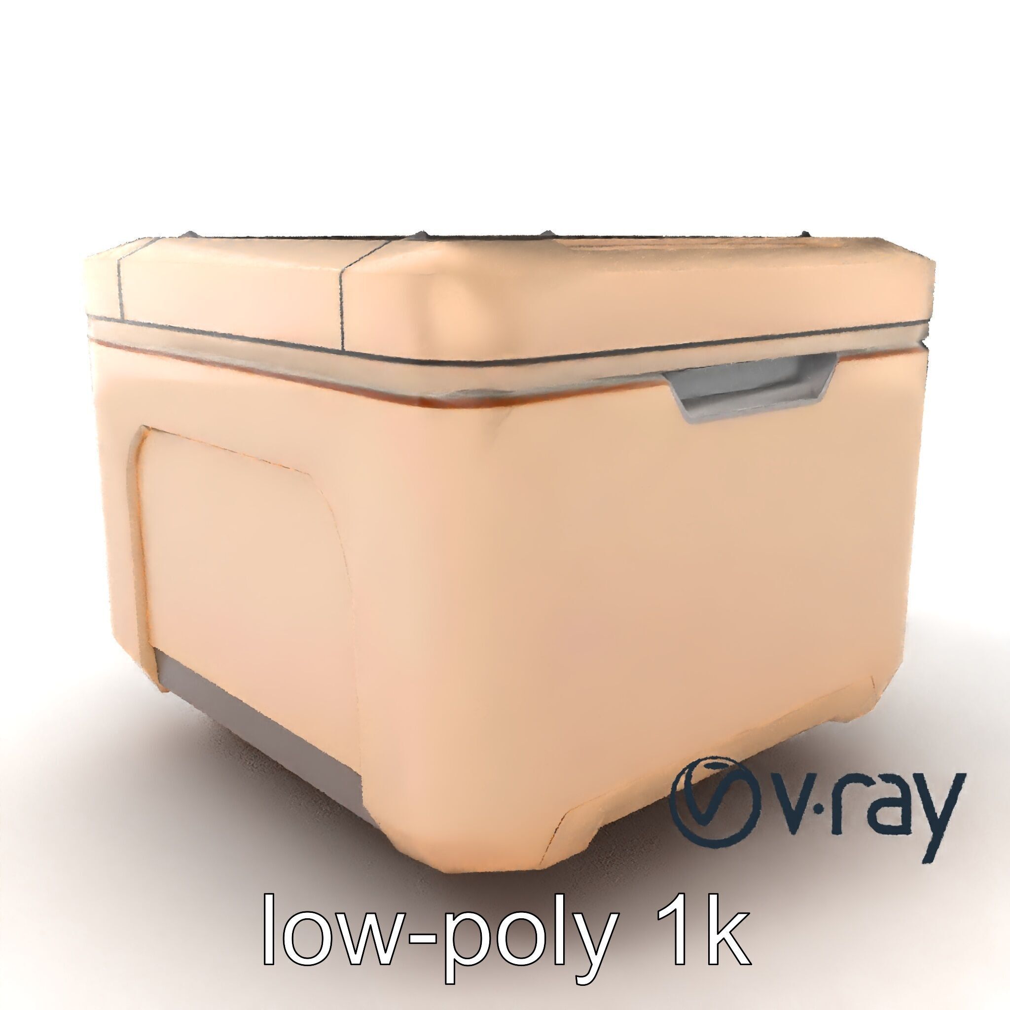 Futuristic Storage Box Sleek Design model pack Low-poly 3D model_5