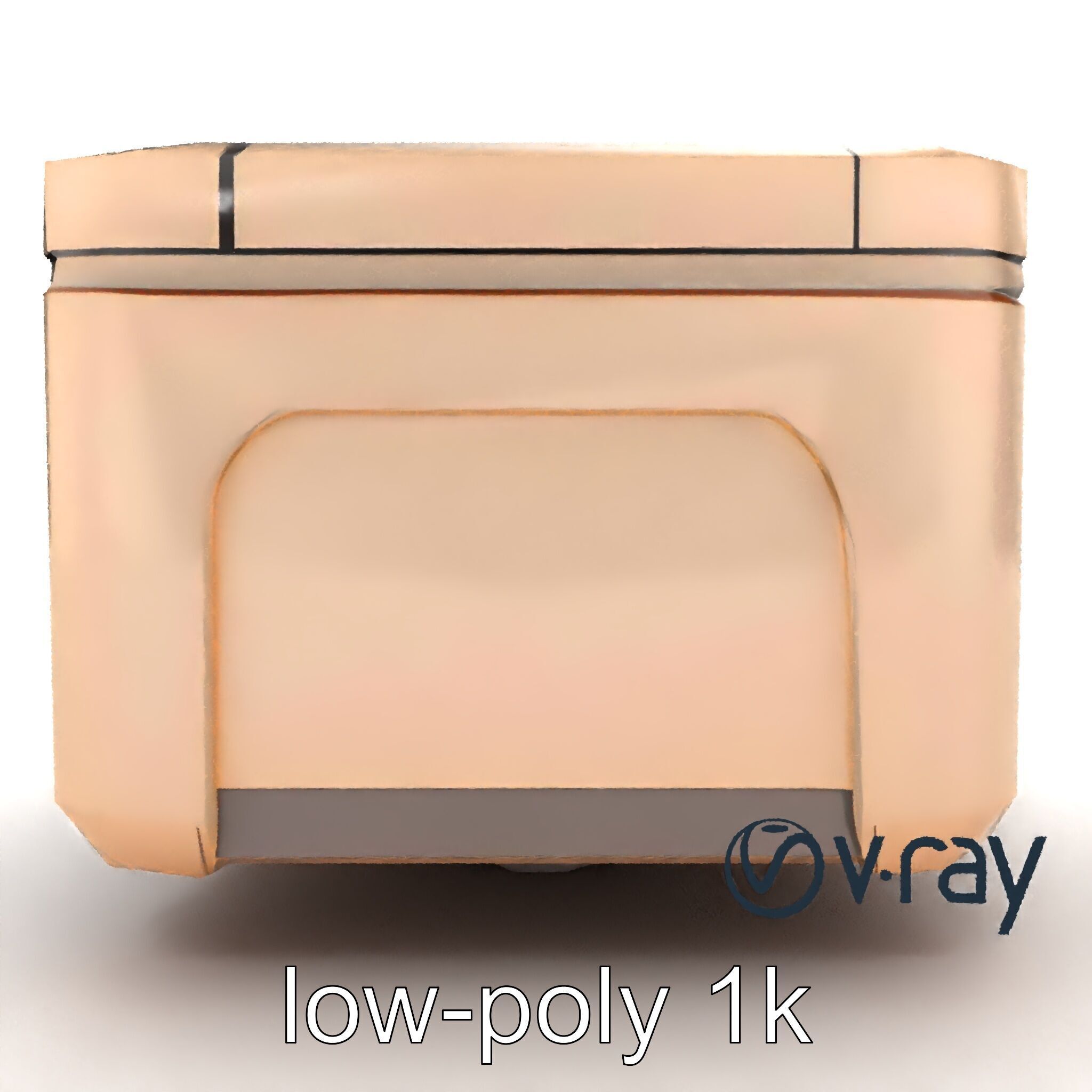 Futuristic Storage Box Sleek Design model pack Low-poly 3D model_20