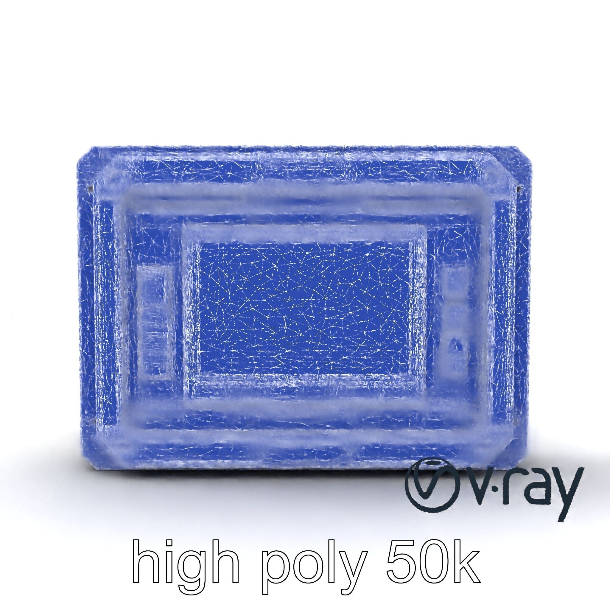 Futuristic Wall Frame with Modular Ports model pack Low-poly 3D model_32