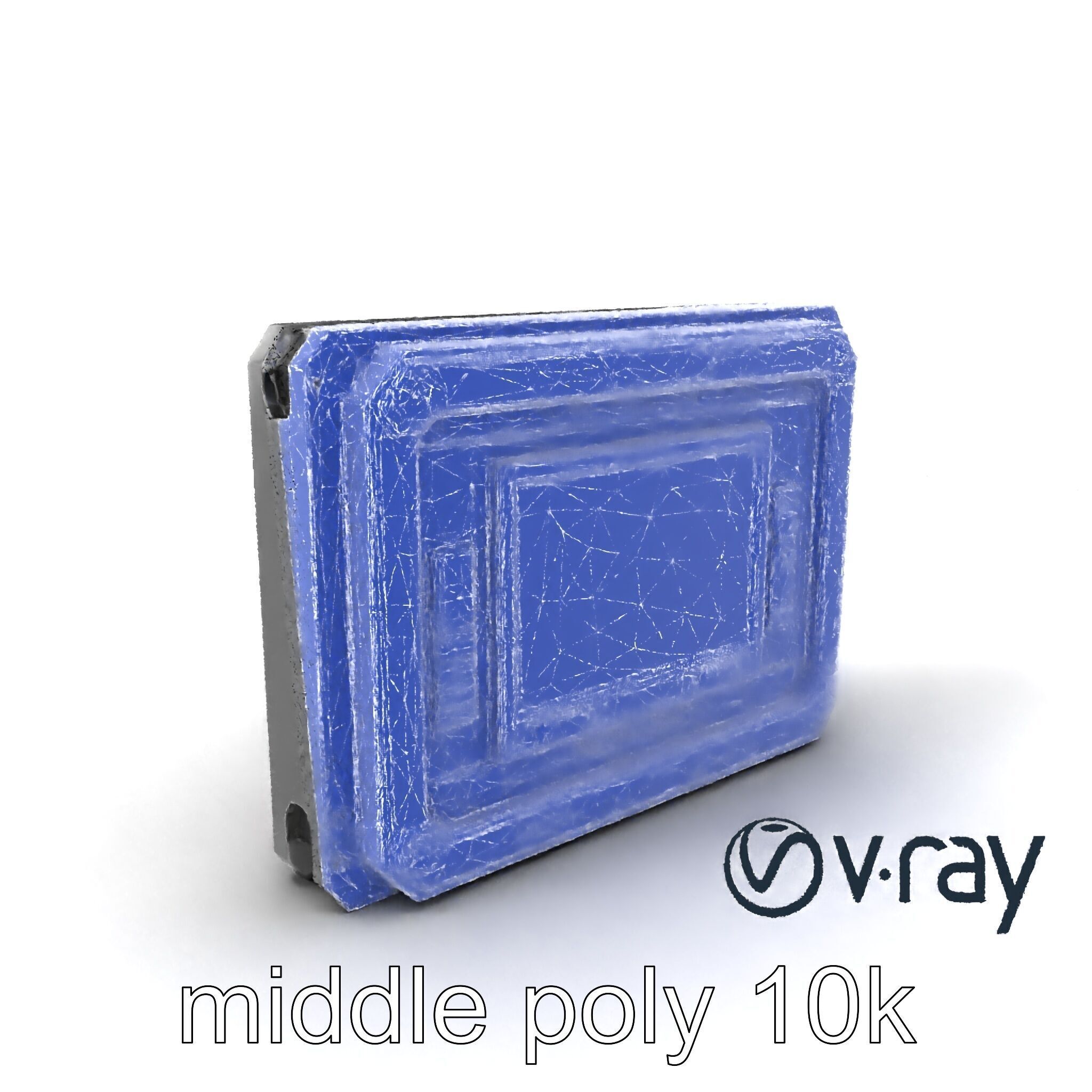 Futuristic Wall Frame with Modular Ports model pack Low-poly 3D model_6