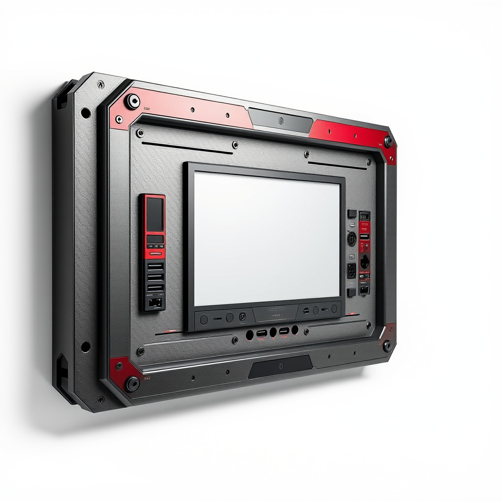 Futuristic Wall Frame with Modular Ports model pack Low-poly 3D model_4