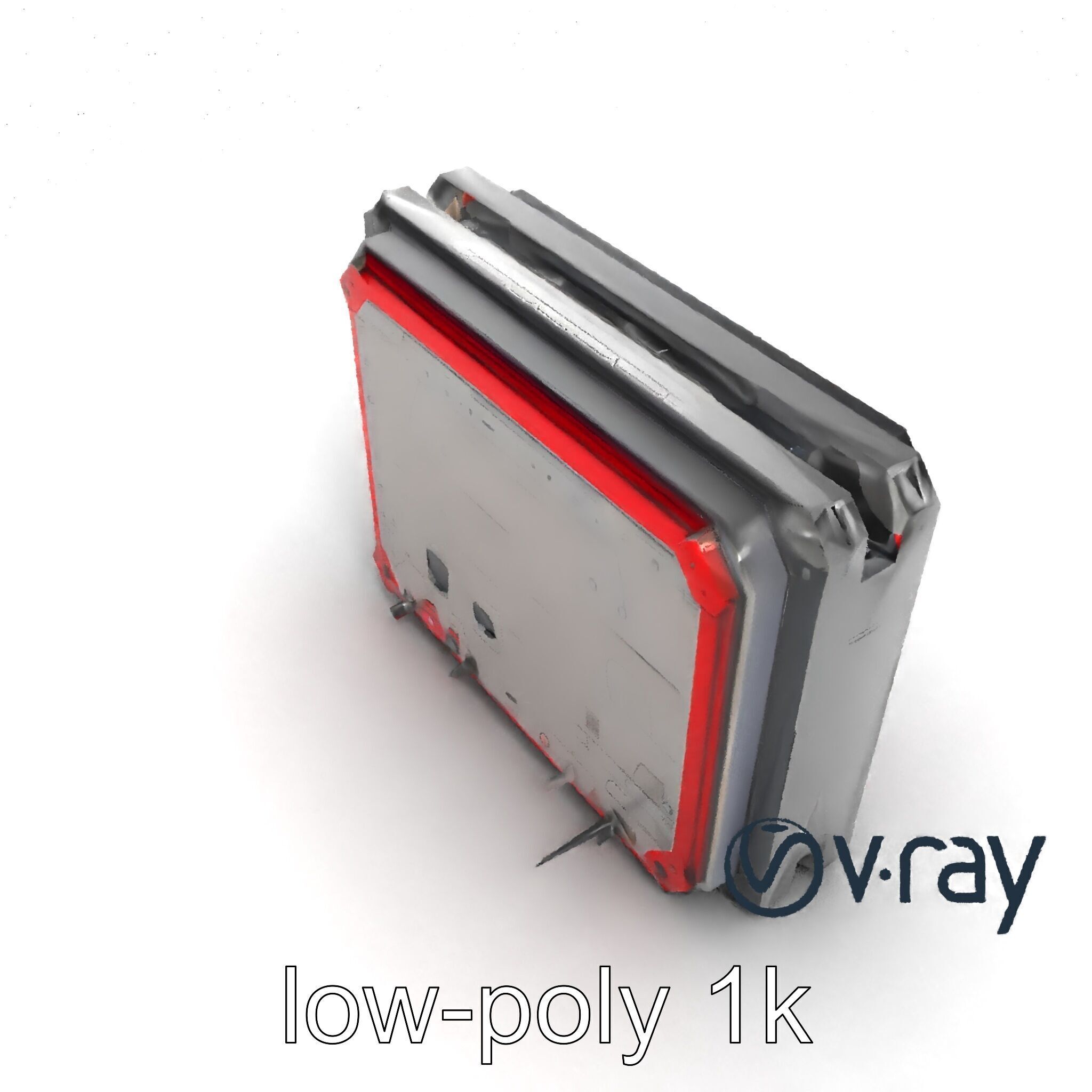 Futuristic Wall Frame with Modular Ports model pack Low-poly 3D model_19