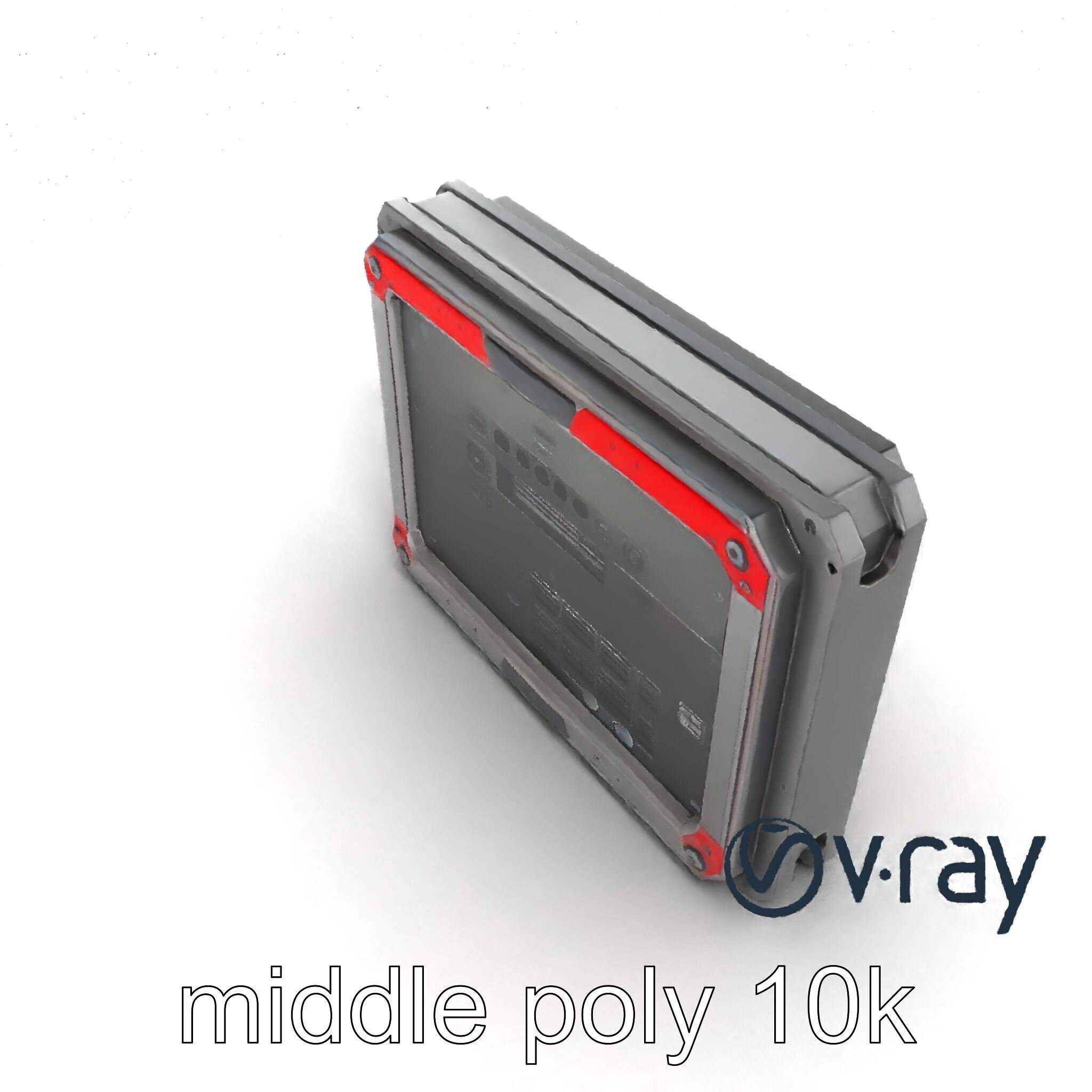 Futuristic Wall Frame with Modular Ports model pack Low-poly 3D model_22