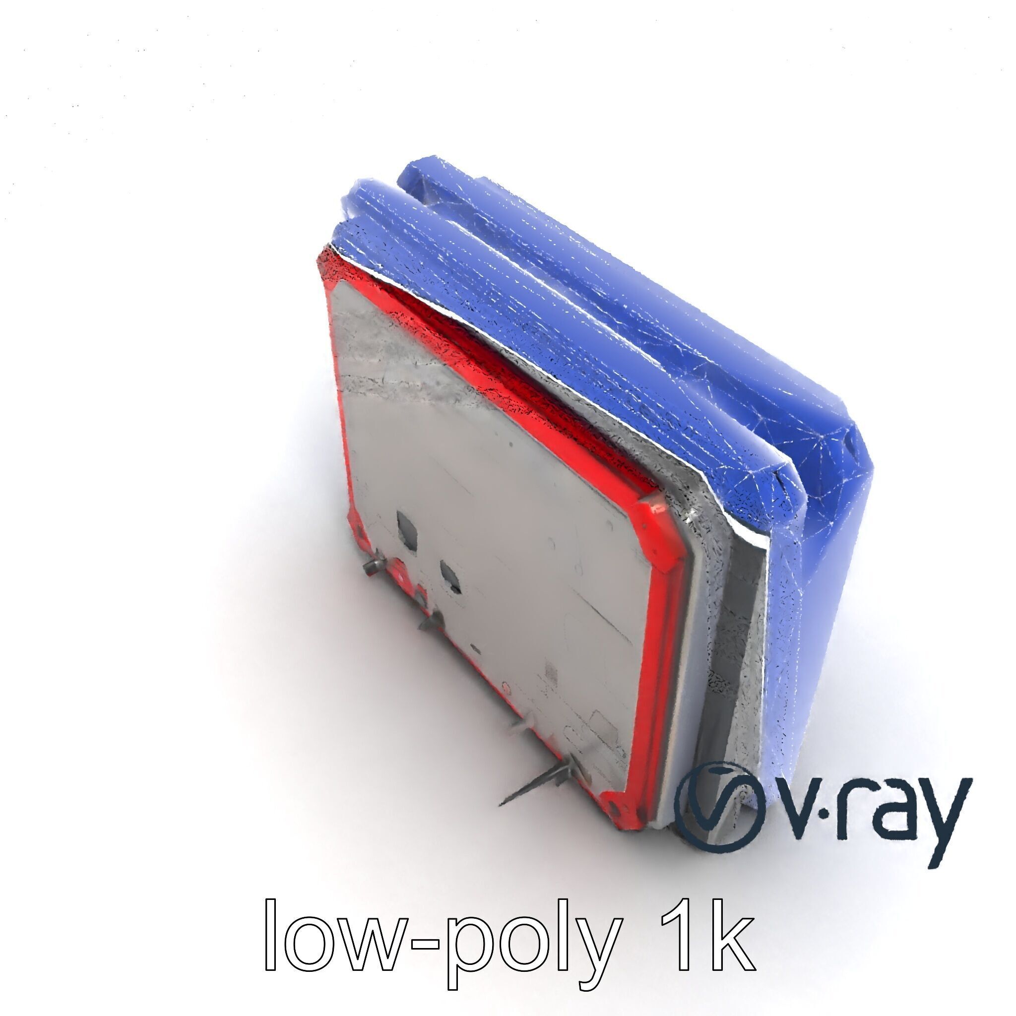 Futuristic Wall Frame with Modular Ports model pack Low-poly 3D model_16