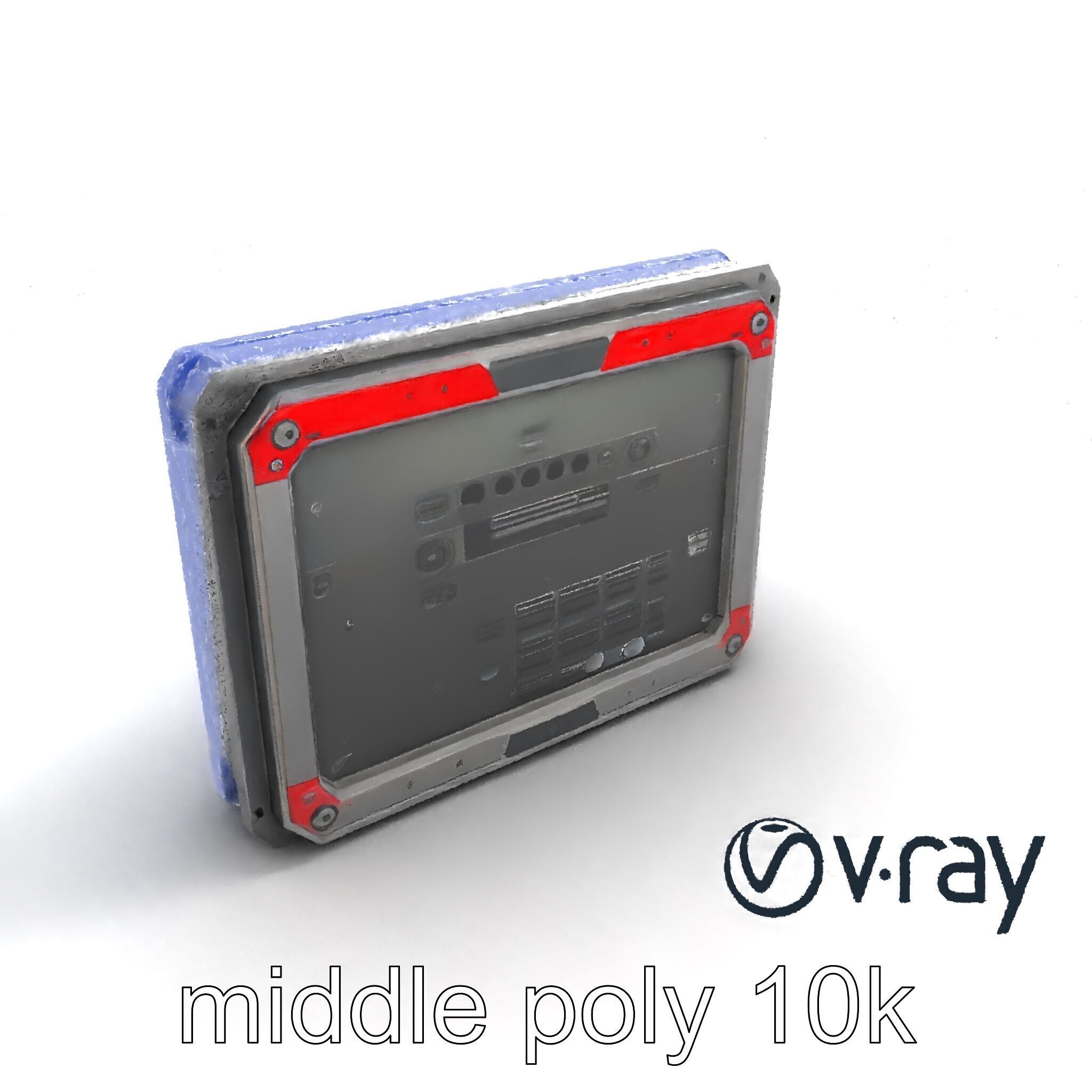 Futuristic Wall Frame with Modular Ports model pack Low-poly 3D model_11