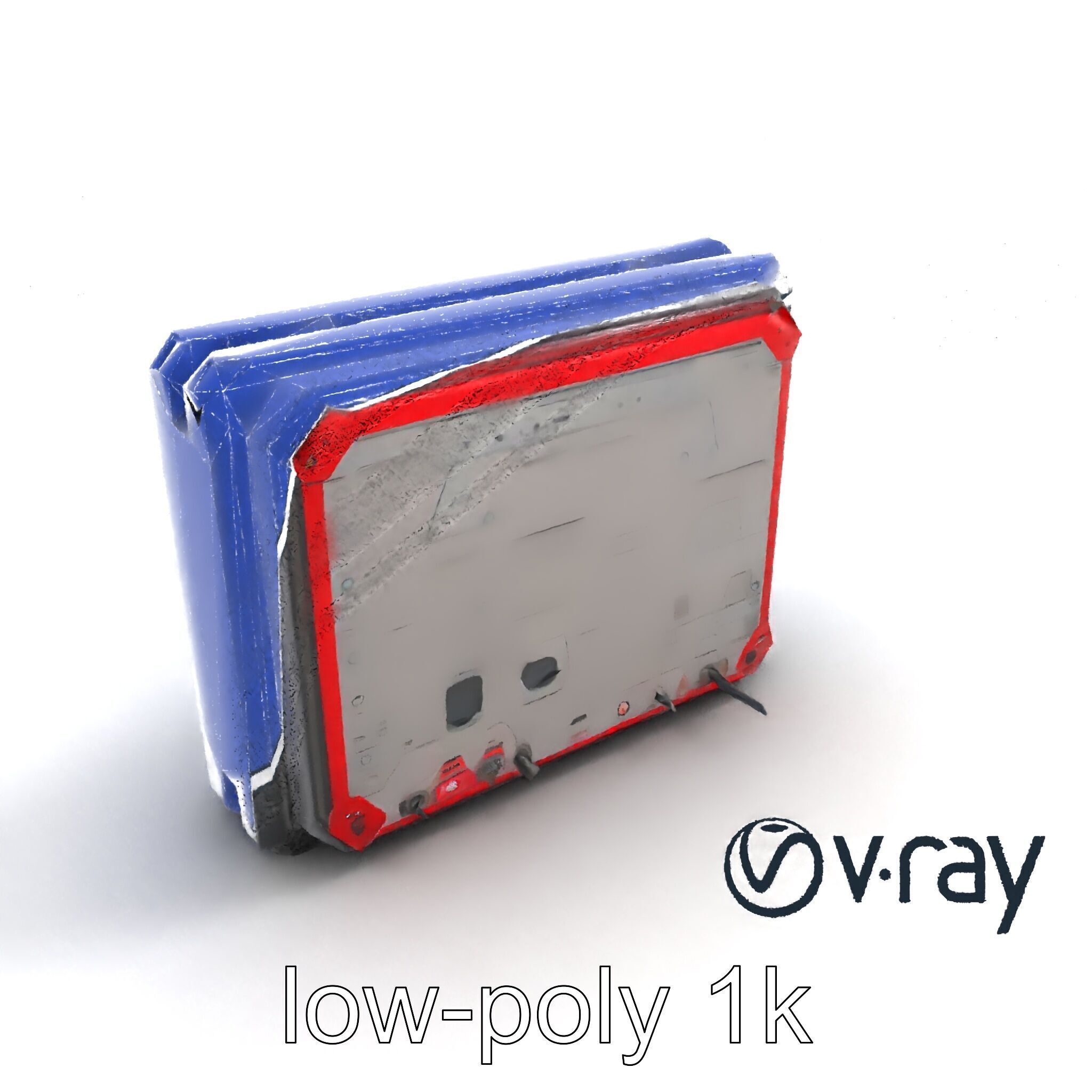 Futuristic Wall Frame with Modular Ports model pack Low-poly 3D model_15