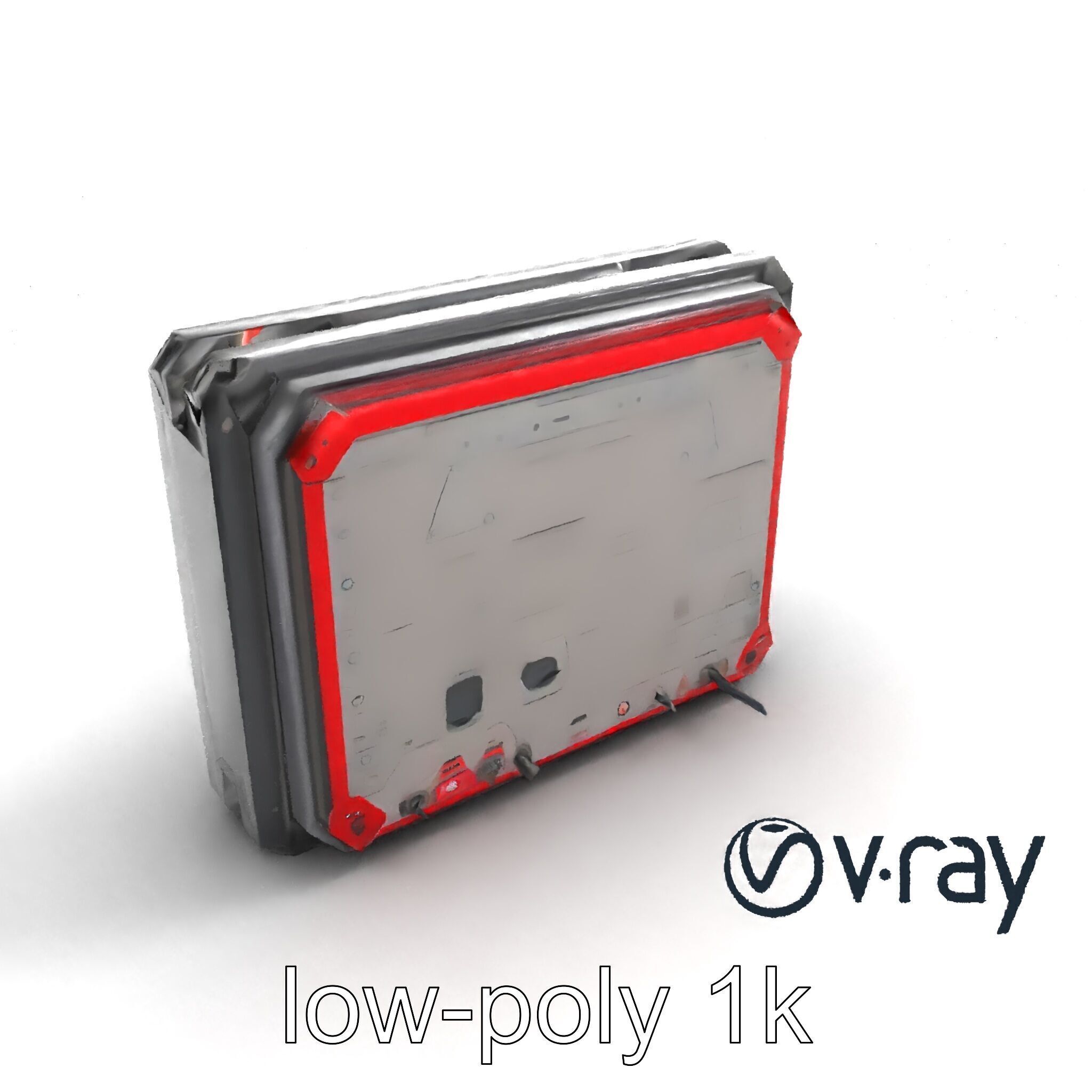 Futuristic Wall Frame with Modular Ports model pack Low-poly 3D model_9