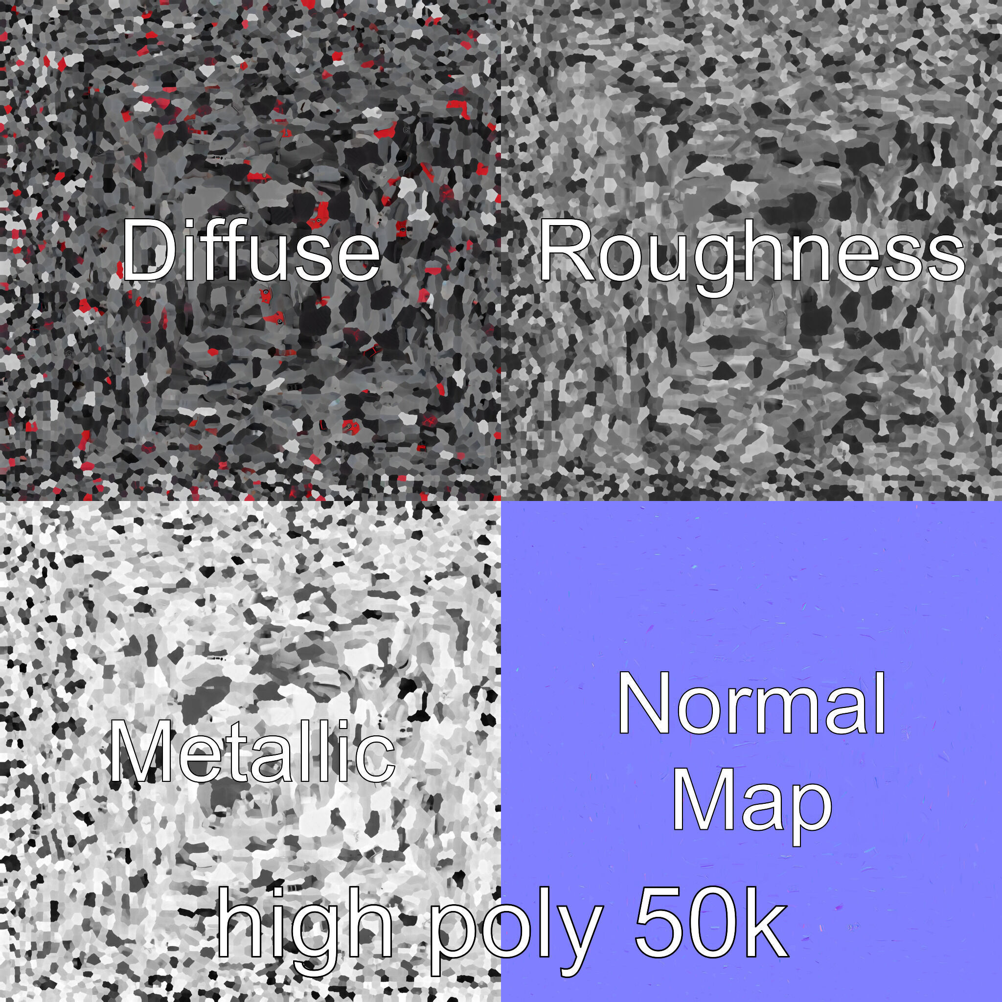 Futuristic Wall Frame with Modular Ports model pack Low-poly 3D model_3