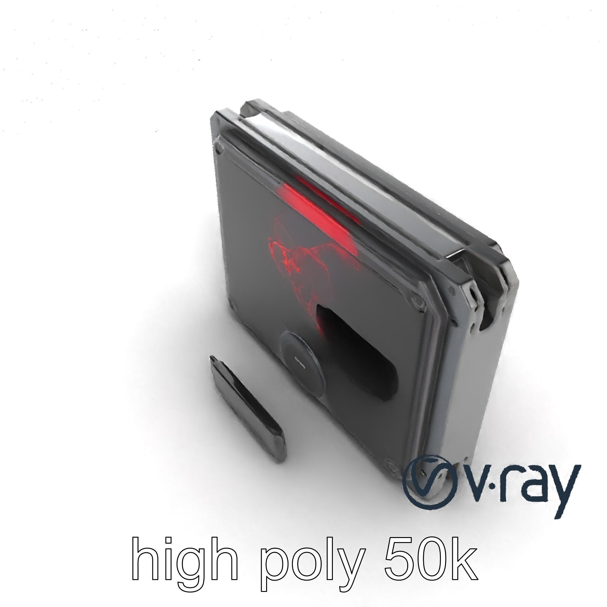 Futuristic Wall Frame with Modular Ports model pack Low-poly 3D model_20