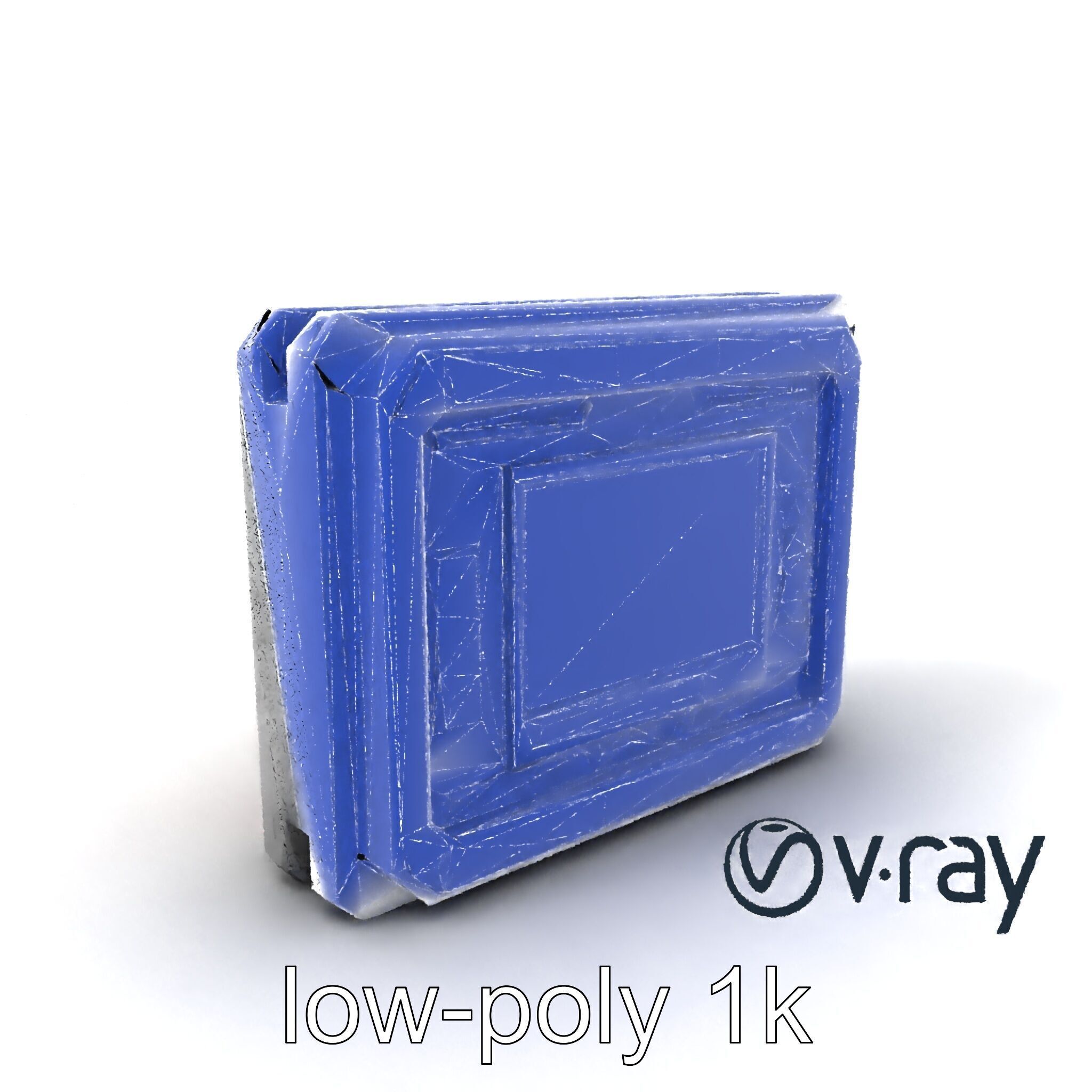 Futuristic Wall Frame with Modular Ports model pack Low-poly 3D model_7