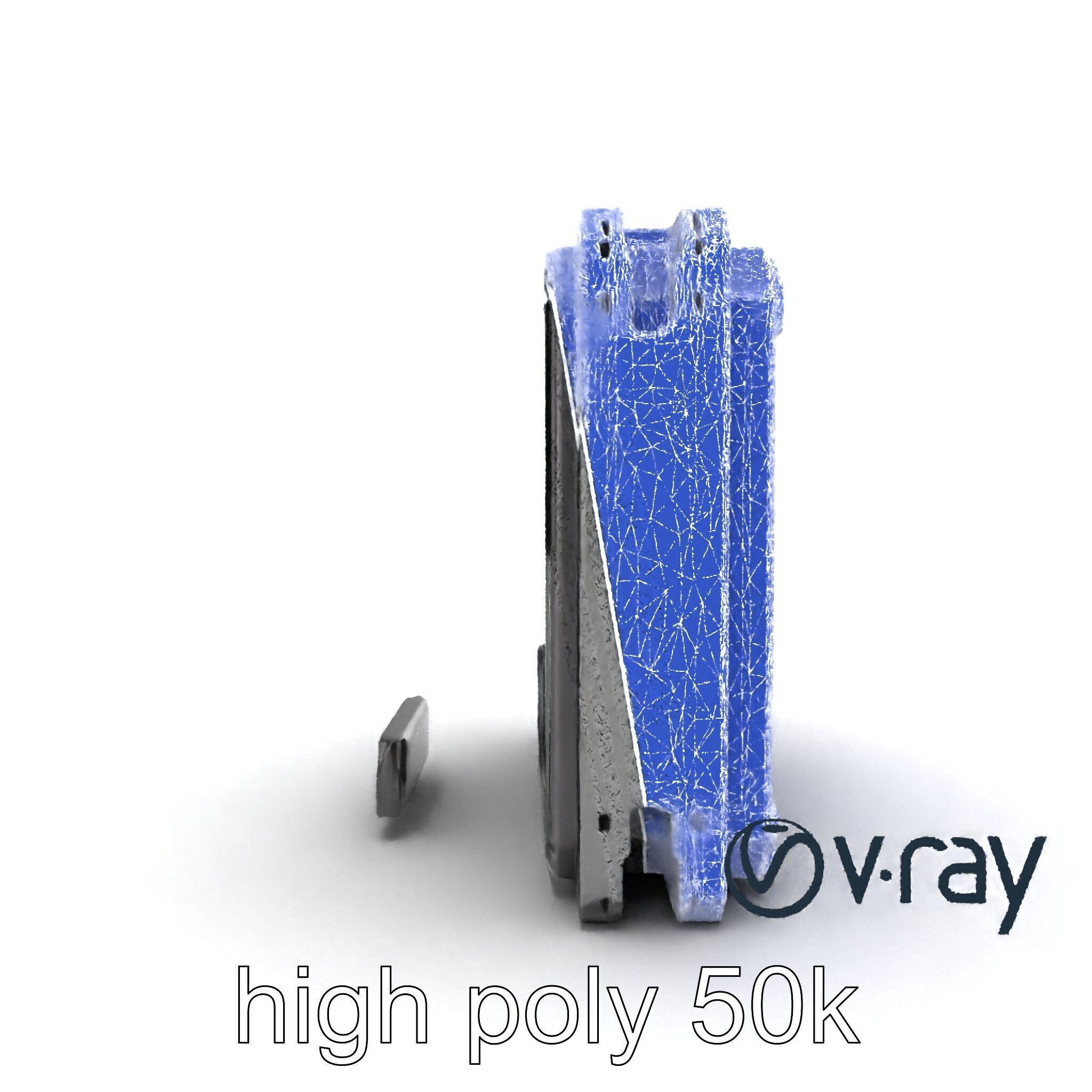 Futuristic Wall Frame with Modular Ports model pack Low-poly 3D model_31