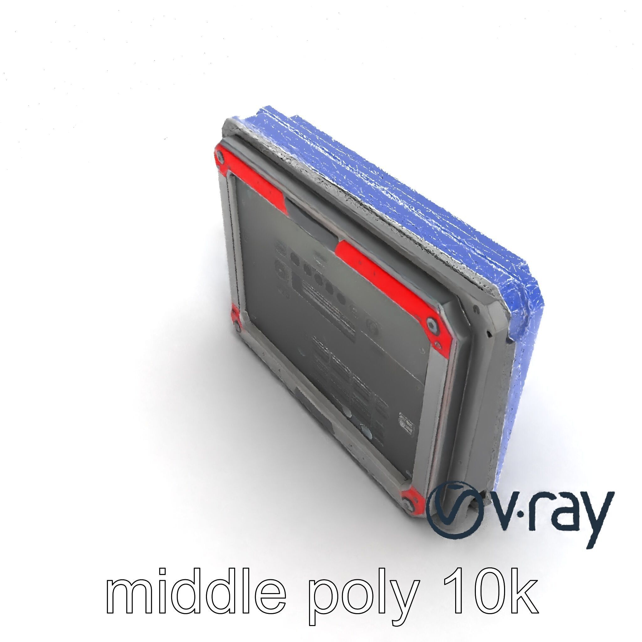 Futuristic Wall Frame with Modular Ports model pack Low-poly 3D model_17