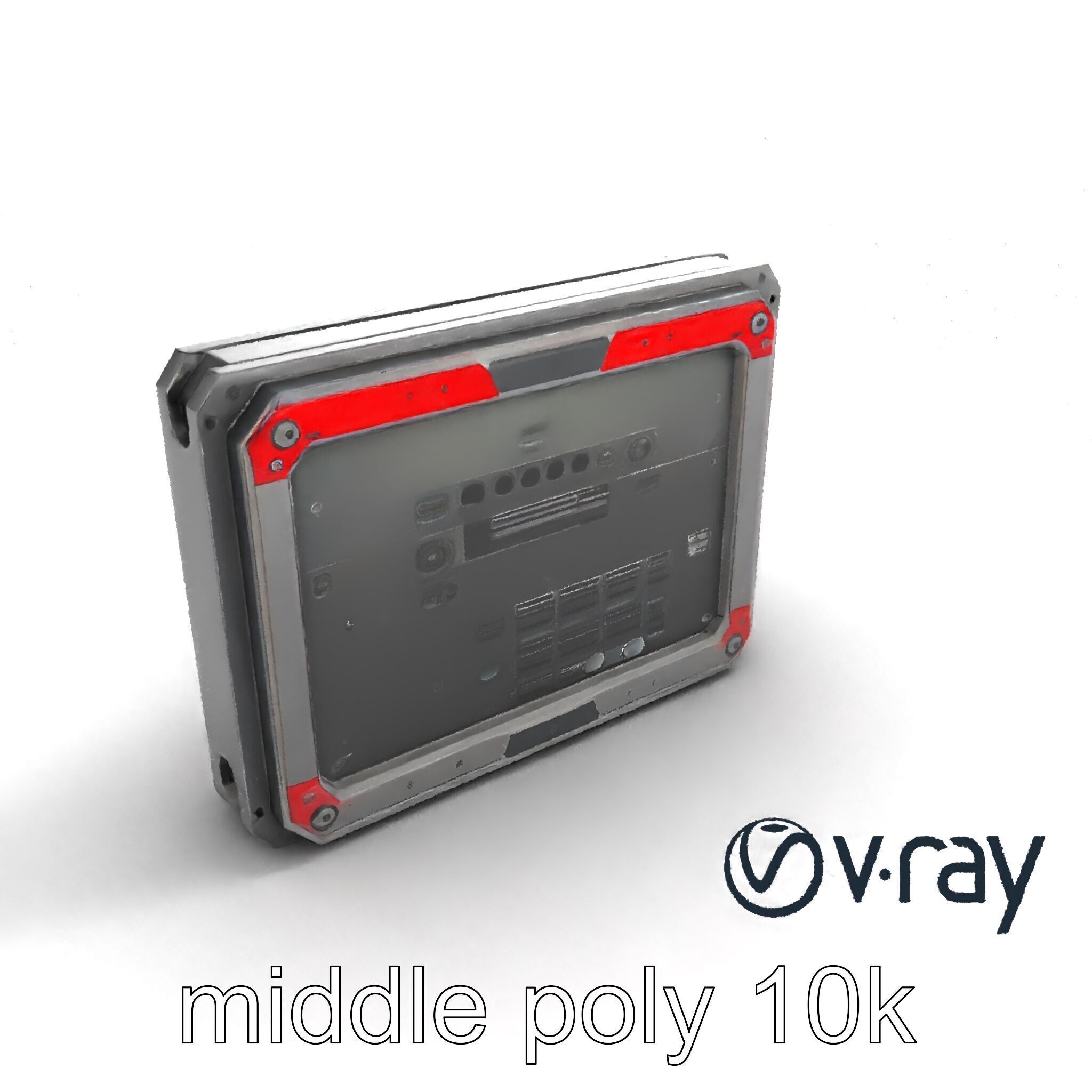 Futuristic Wall Frame with Modular Ports model pack Low-poly 3D model_8