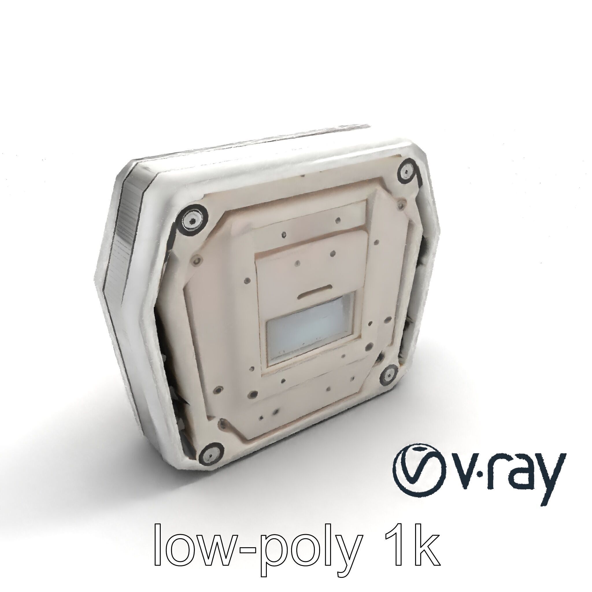 Futuristic Modular Ceiling Panel model pack Low-poly 3D model_9