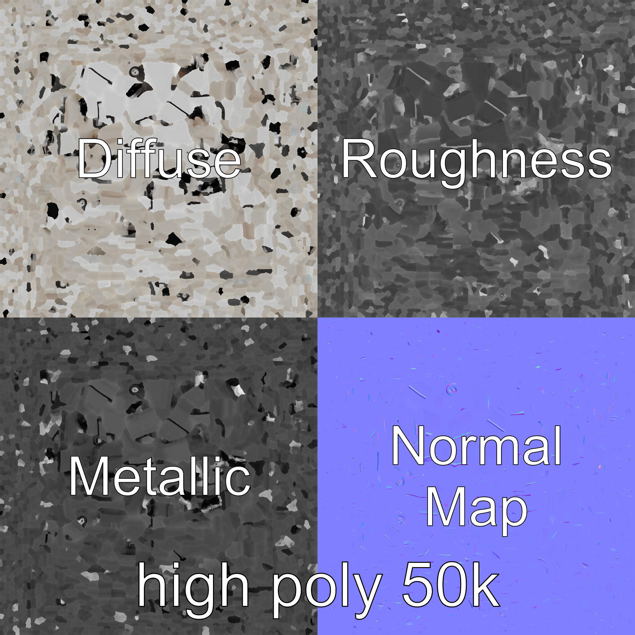 Futuristic Modular Ceiling Panel model pack Low-poly 3D model_3