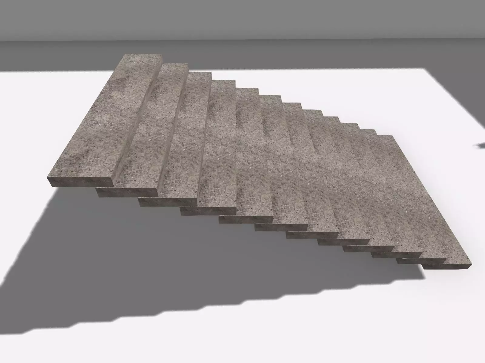 12 Steps Block stairs Free 3D model_0