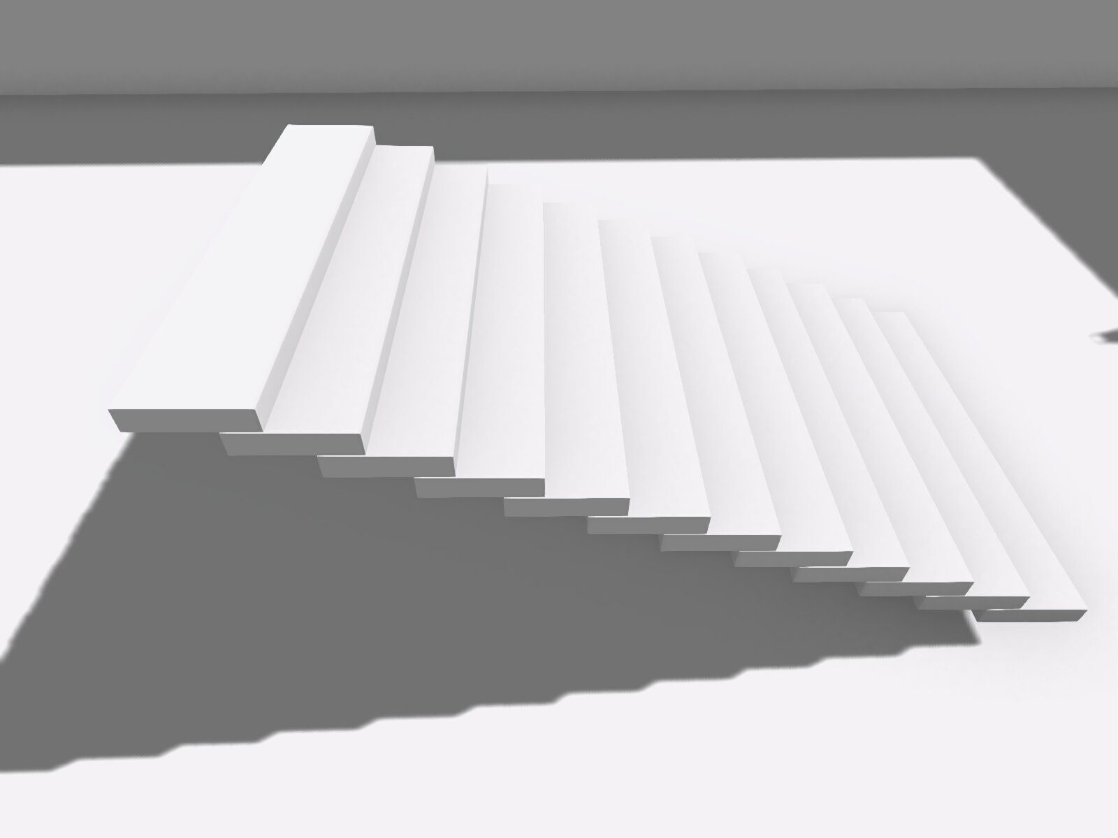 12 Steps Block stairs Free 3D model_1
