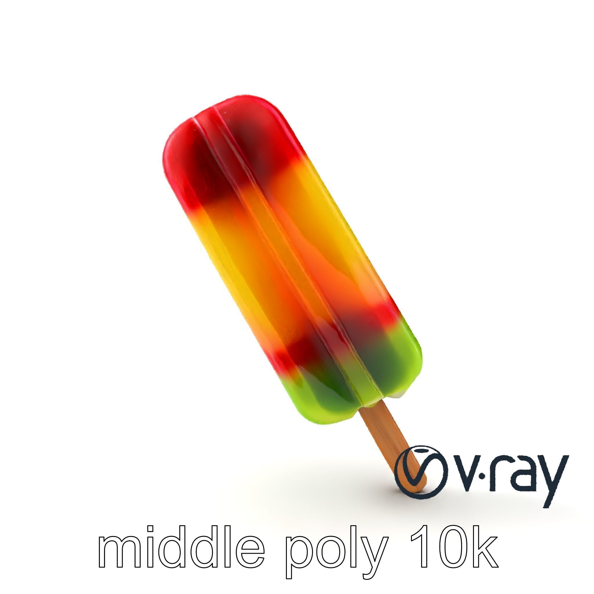 Layered Flavor Popsicle 3D Model Pack Low-poly 3D model_16