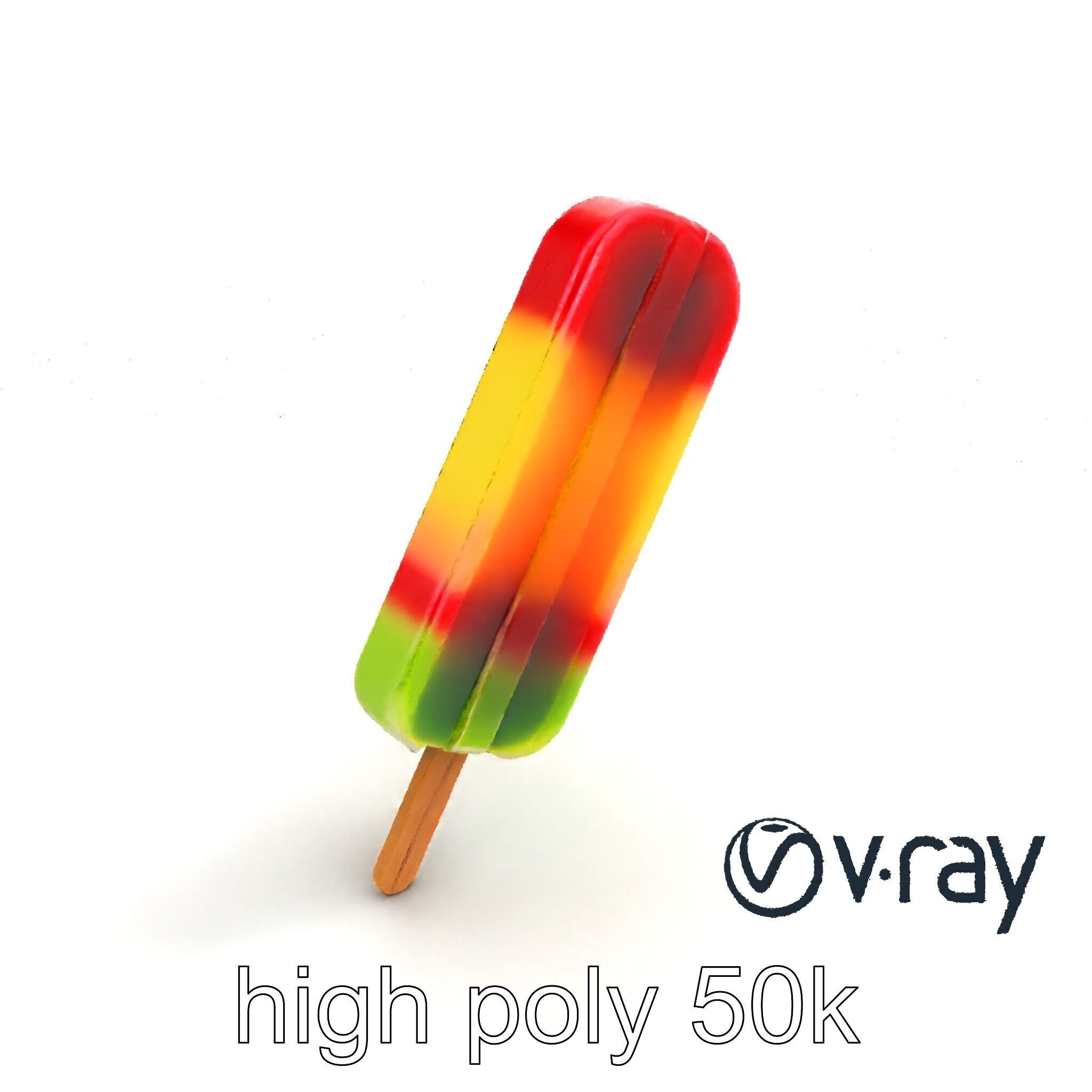 Layered Flavor Popsicle 3D Model Pack Low-poly 3D model_9