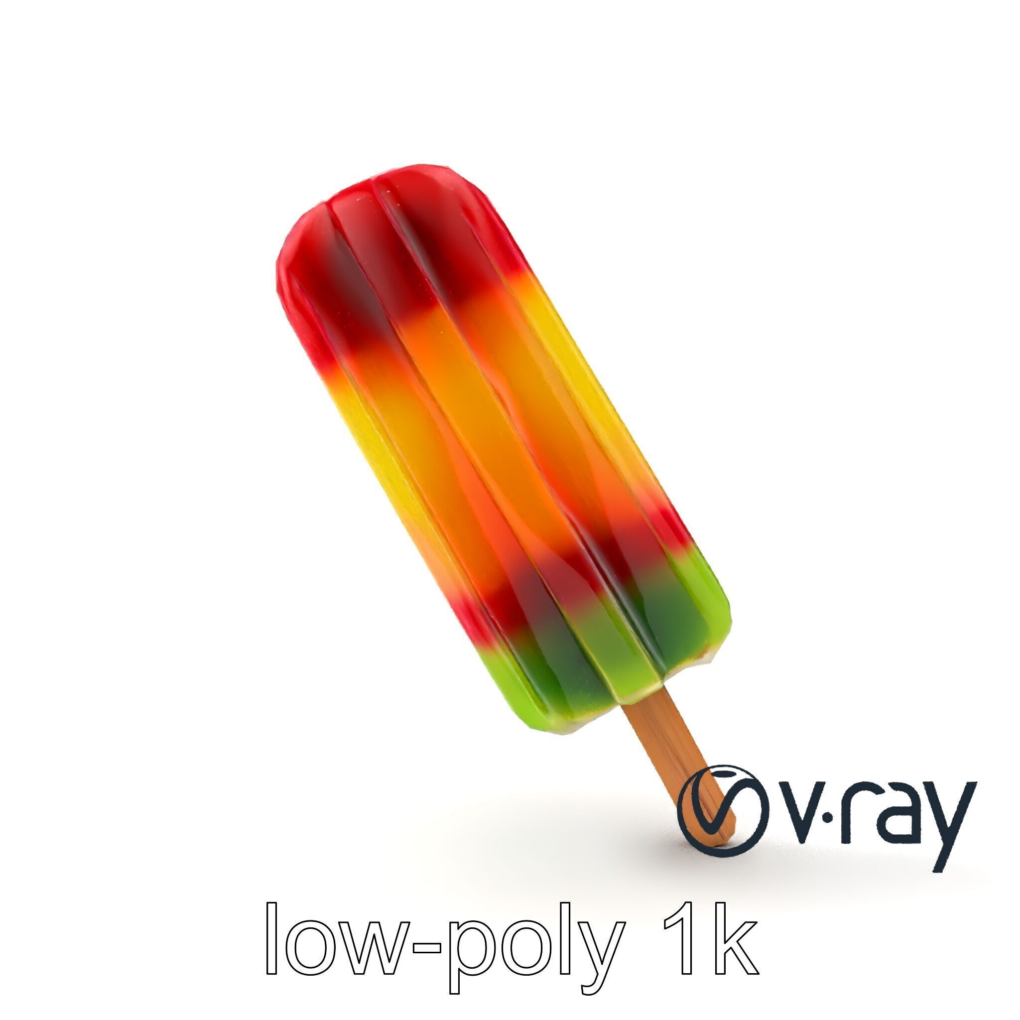 Layered Flavor Popsicle 3D Model Pack Low-poly 3D model_18