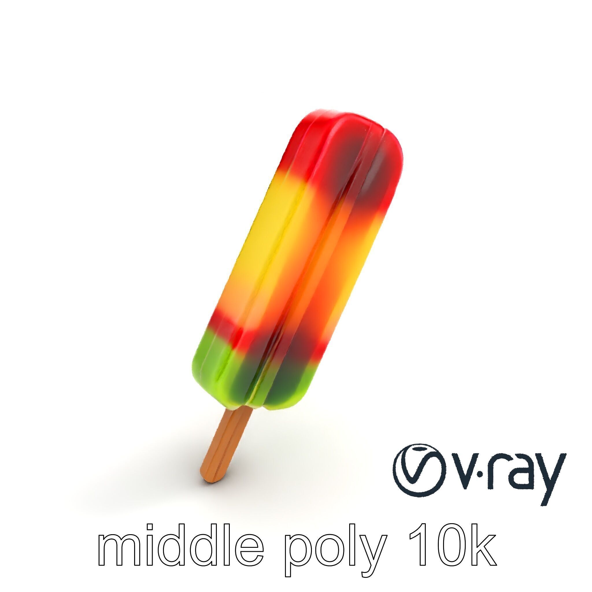 Layered Flavor Popsicle 3D Model Pack Low-poly 3D model_7