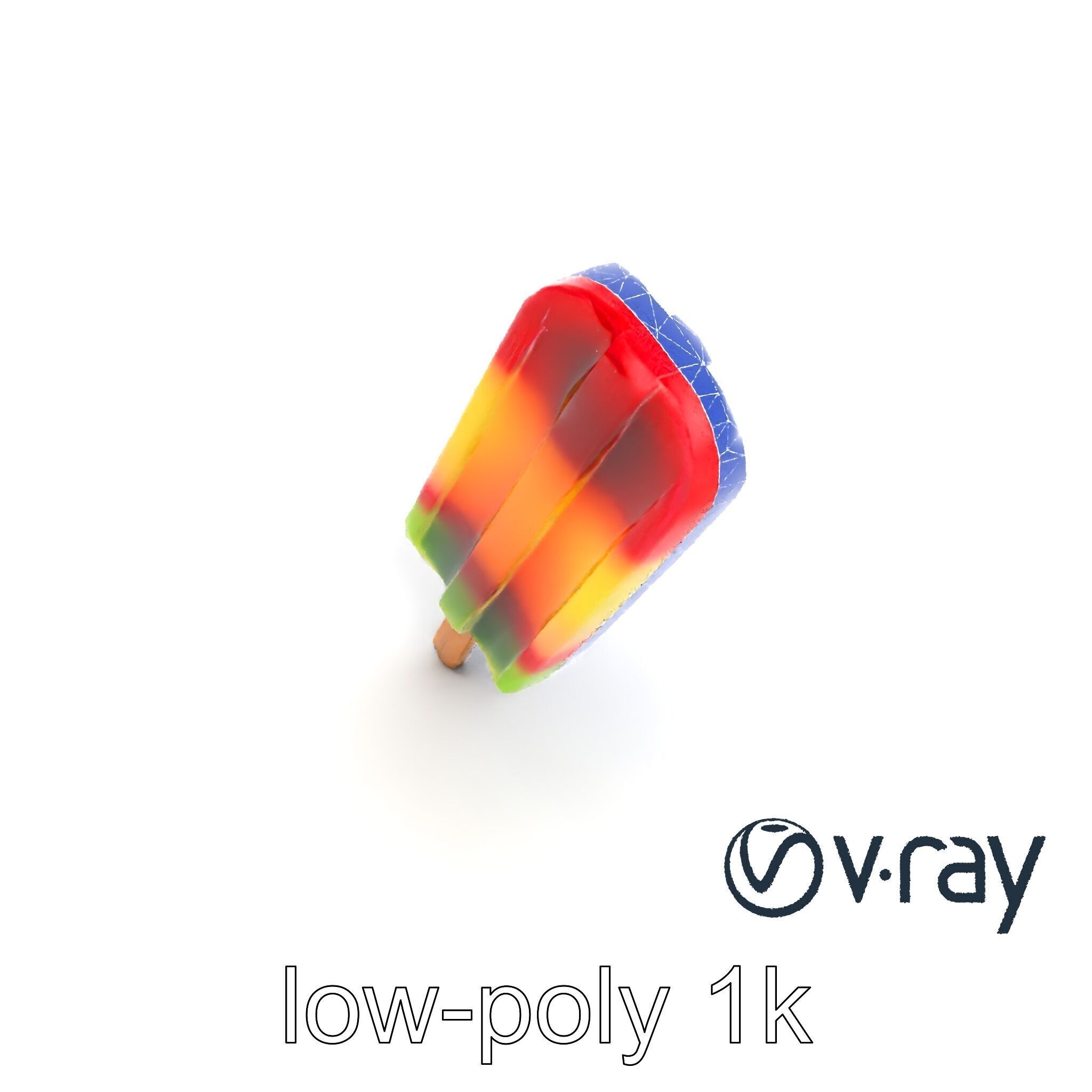 Layered Flavor Popsicle 3D Model Pack Low-poly 3D model_19