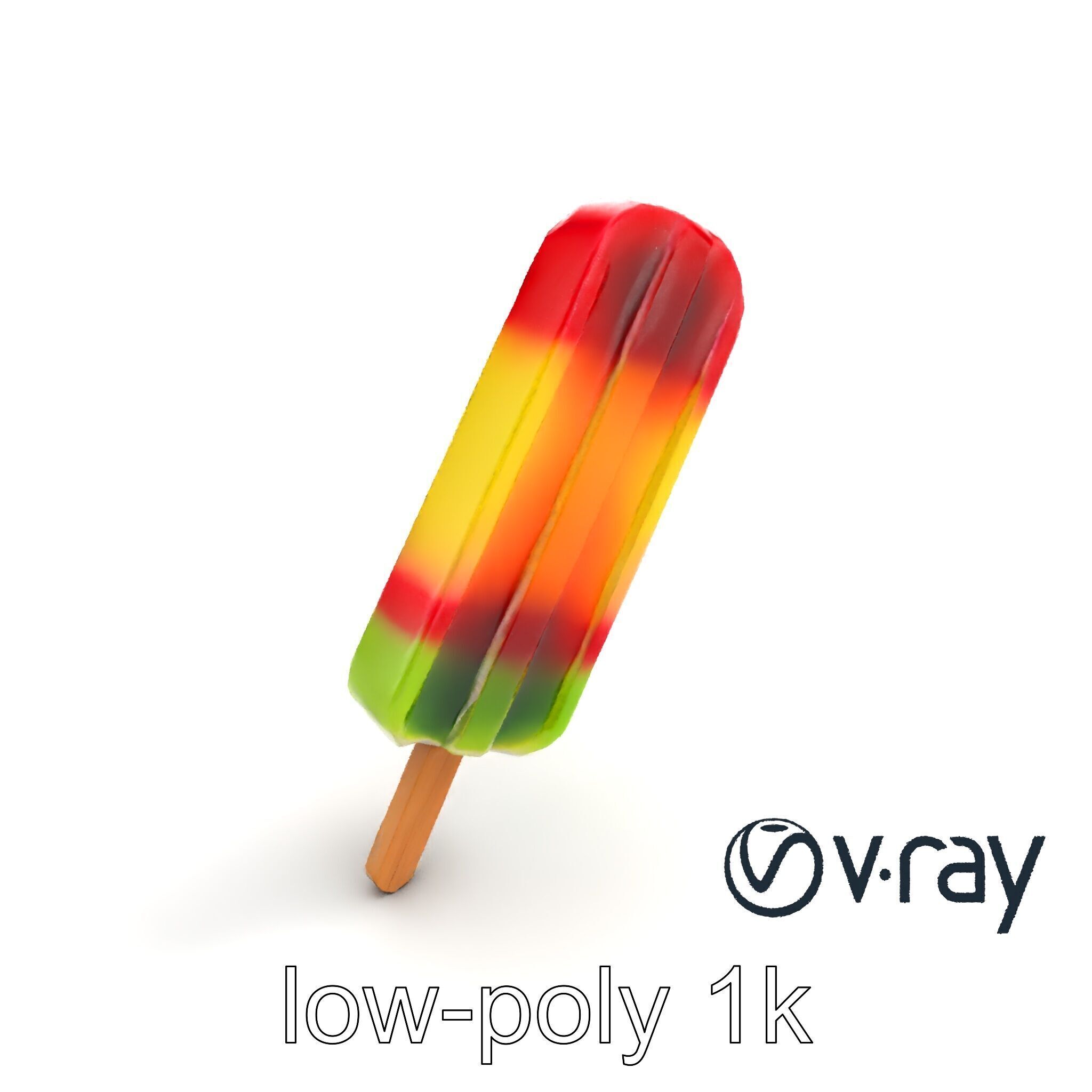 Layered Flavor Popsicle 3D Model Pack Low-poly 3D model_8