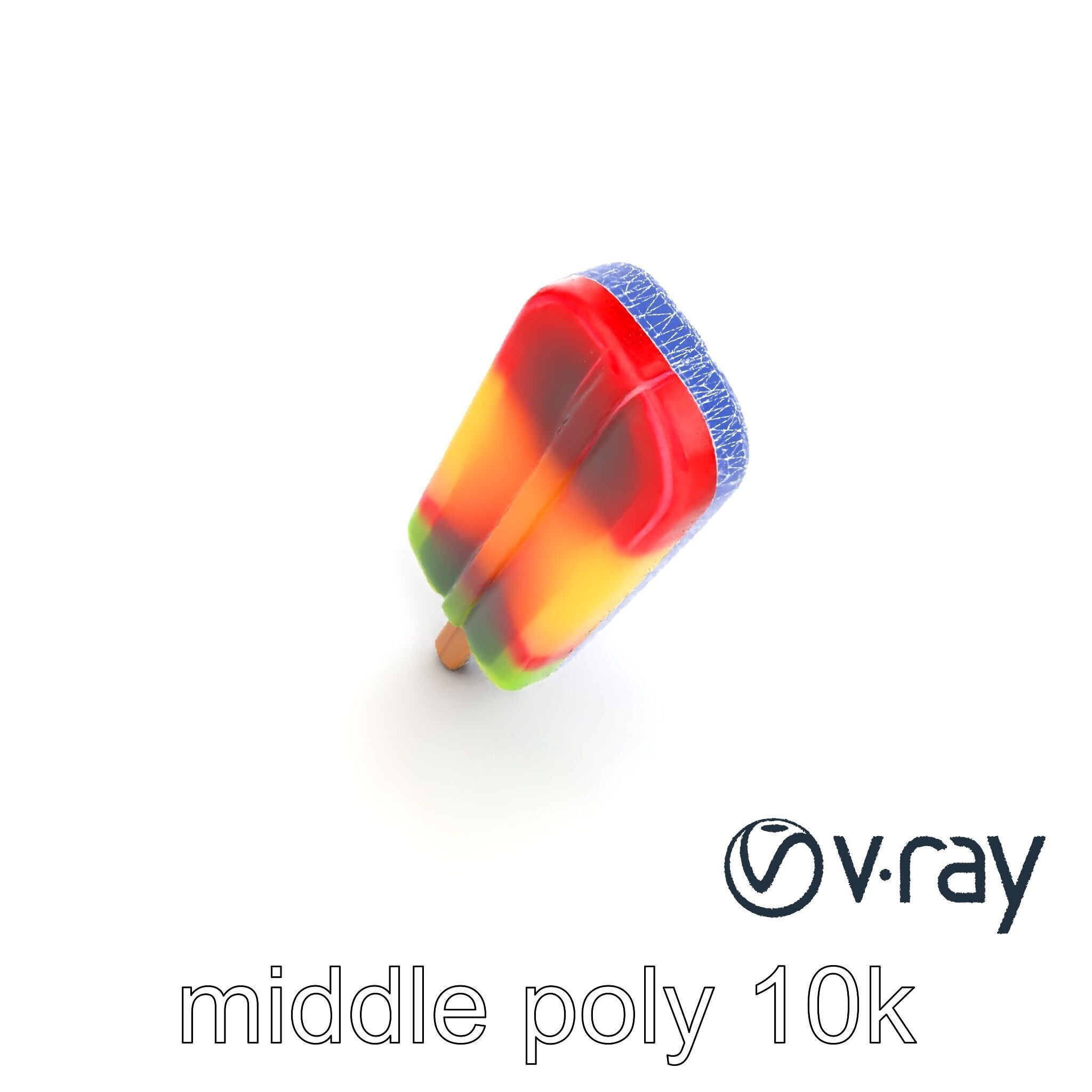 Layered Flavor Popsicle 3D Model Pack Low-poly 3D model_10