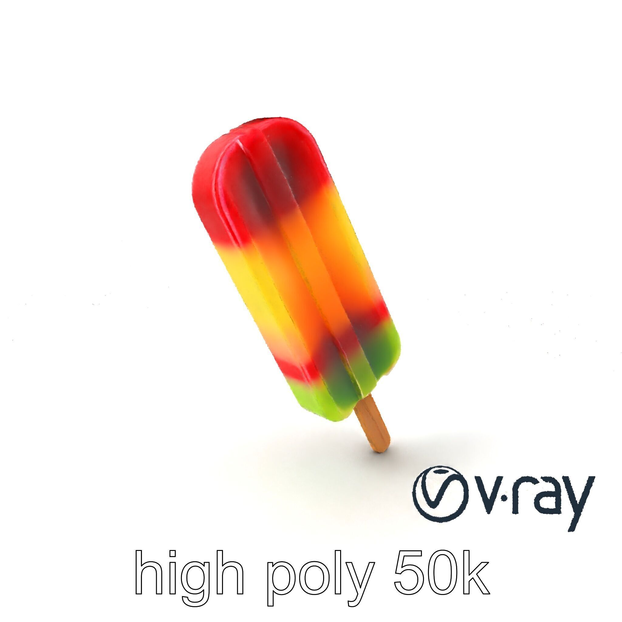 Layered Flavor Popsicle 3D Model Pack Low-poly 3D model_2
