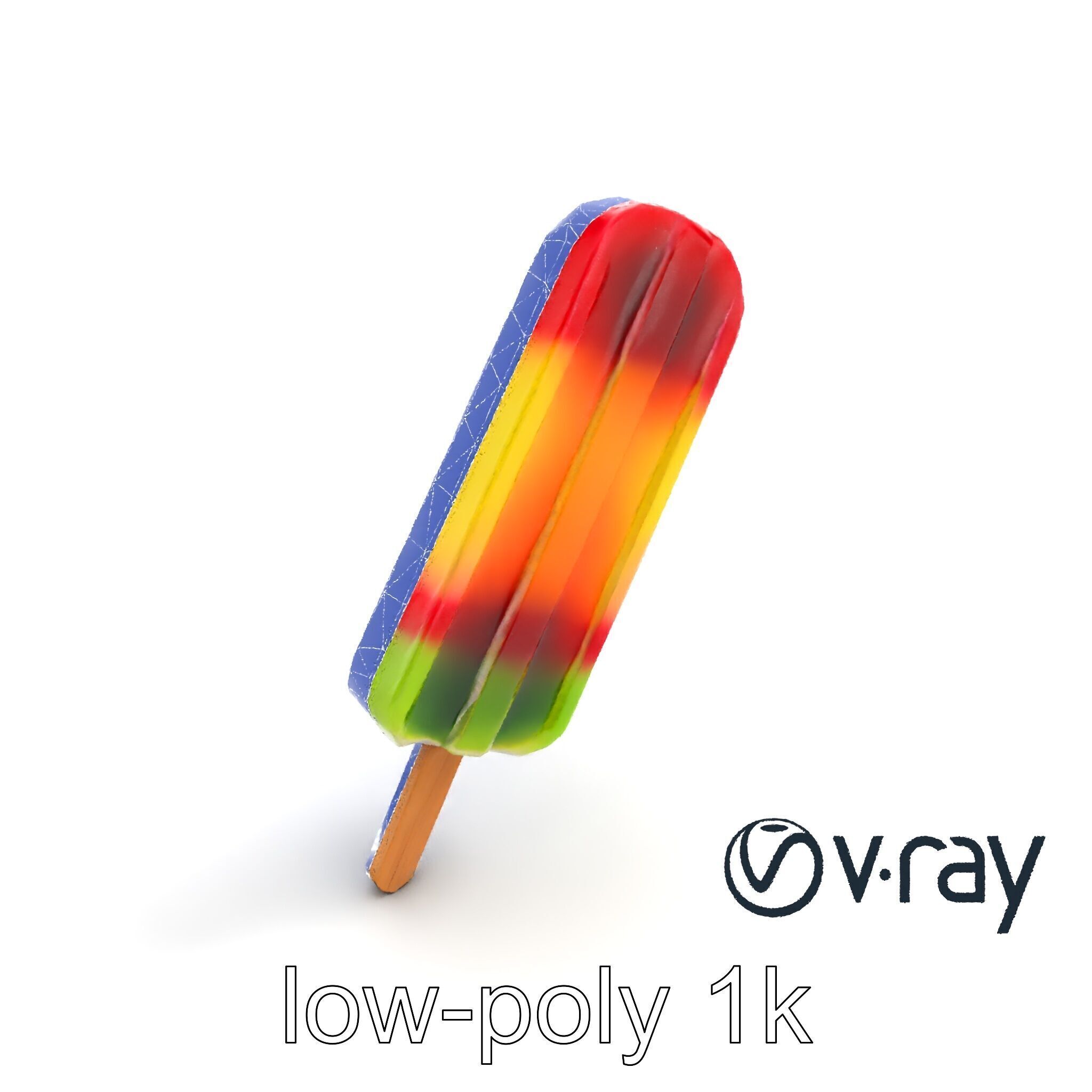 Layered Flavor Popsicle 3D Model Pack Low-poly 3D model_25