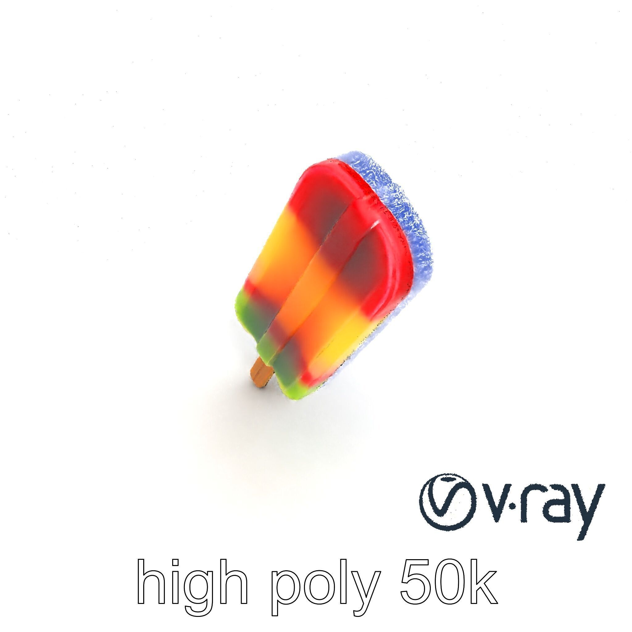 Layered Flavor Popsicle 3D Model Pack Low-poly 3D model_24