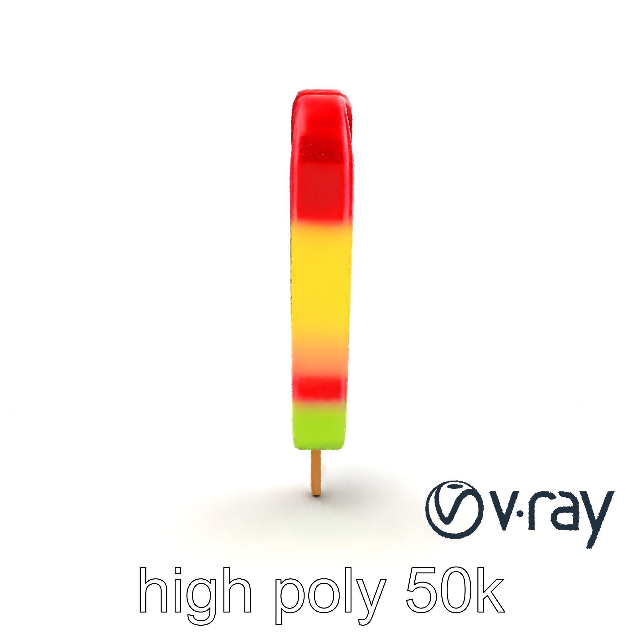 Layered Flavor Popsicle 3D Model Pack Low-poly 3D model_20