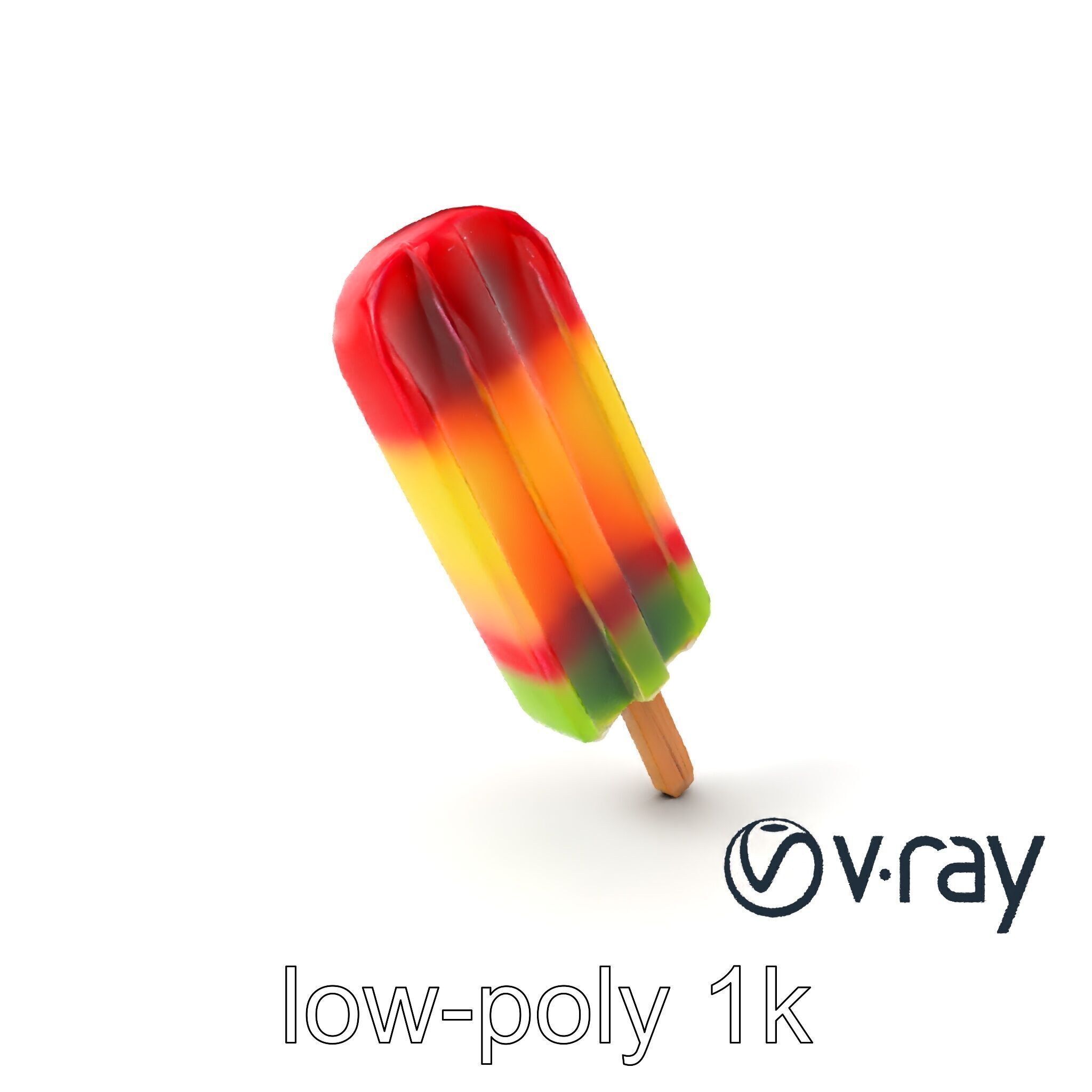 Layered Flavor Popsicle 3D Model Pack Low-poly 3D model_4