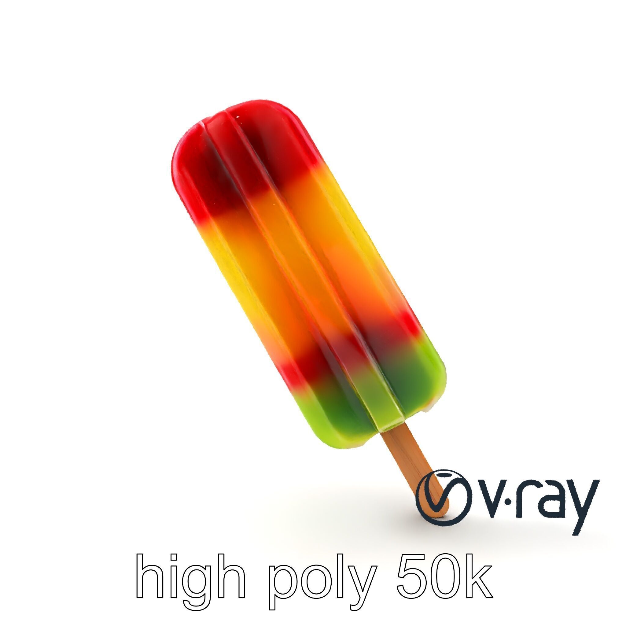 Layered Flavor Popsicle 3D Model Pack Low-poly 3D model_23