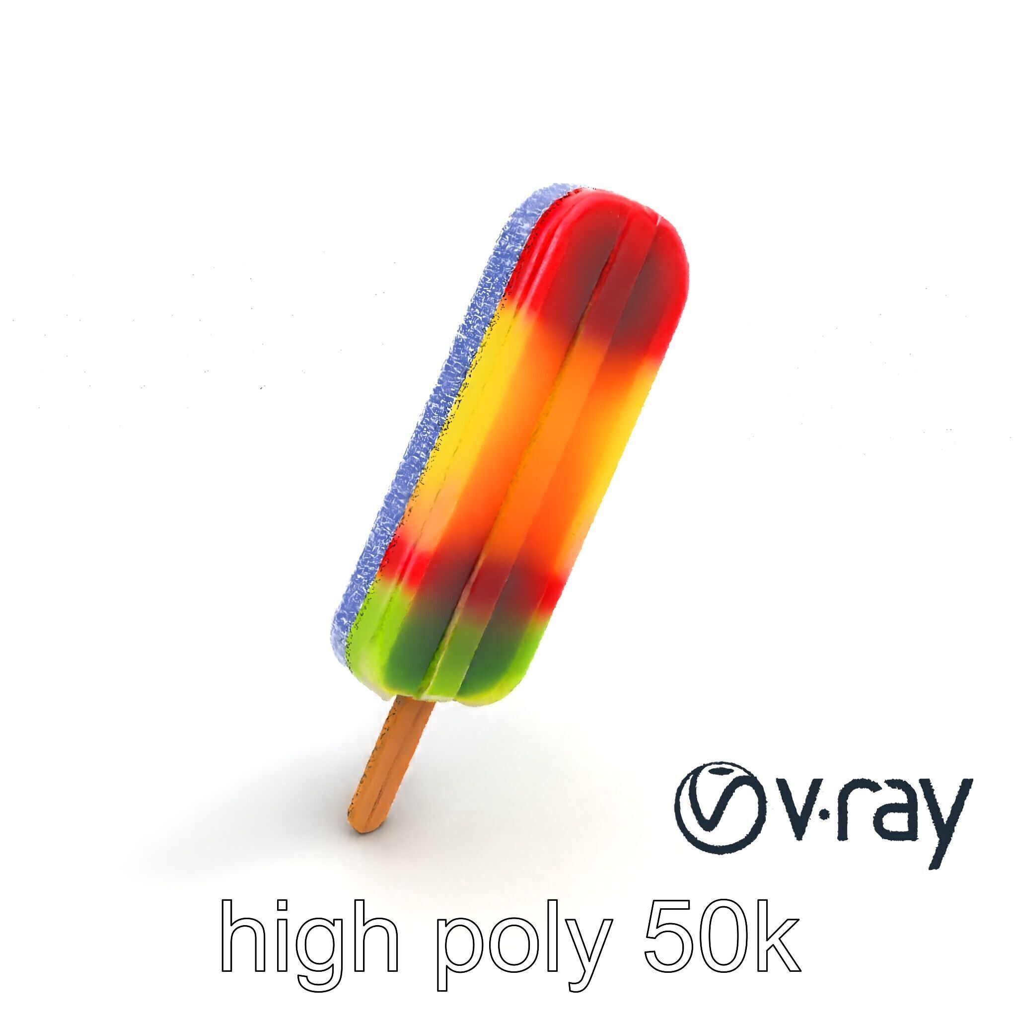 Layered Flavor Popsicle 3D Model Pack Low-poly 3D model_12