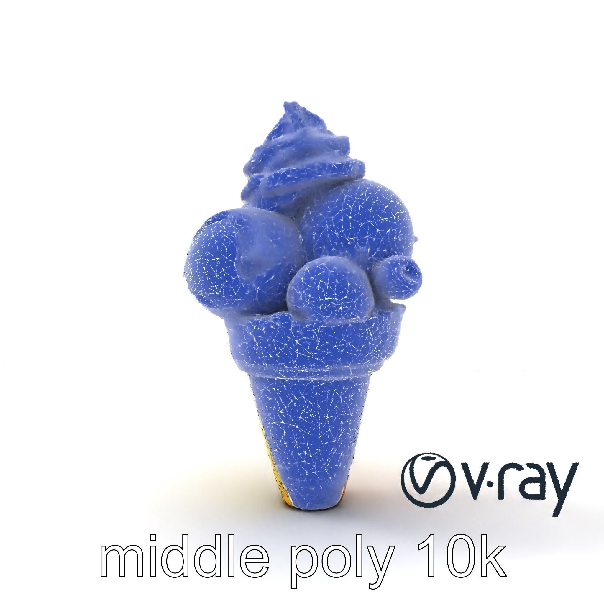 Pastel Ice Cream Cone Delight model pack Low-poly 3D model_19