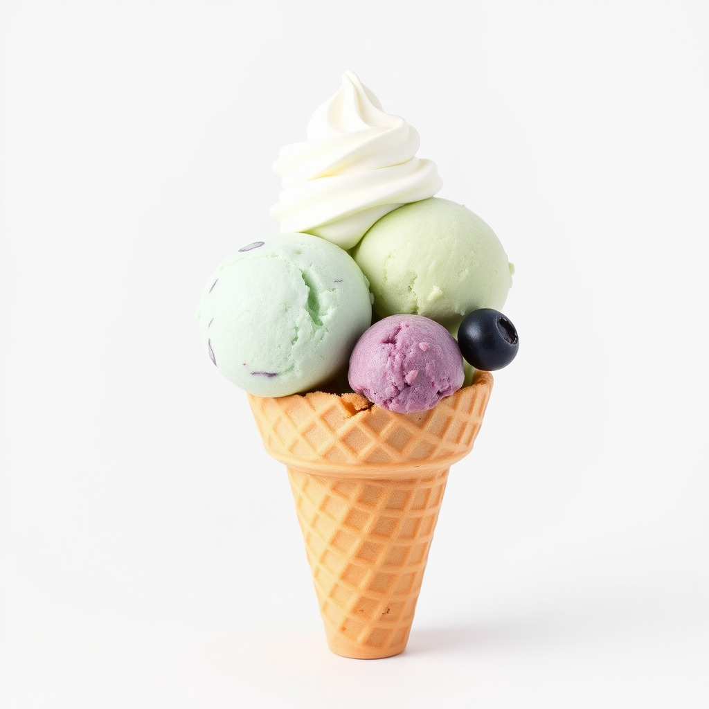 Pastel Ice Cream Cone Delight model pack Low-poly 3D model_4