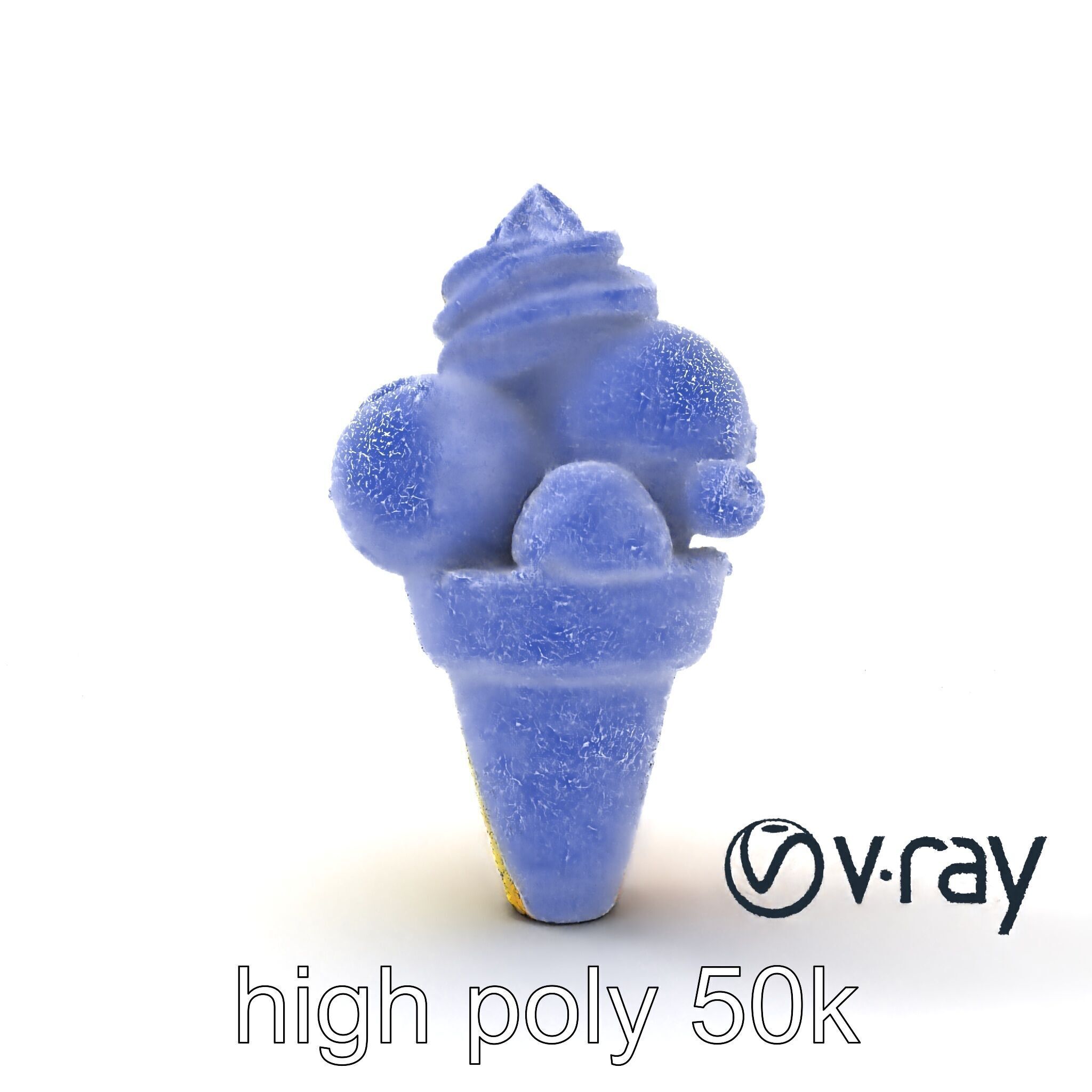 Pastel Ice Cream Cone Delight model pack Low-poly 3D model_22