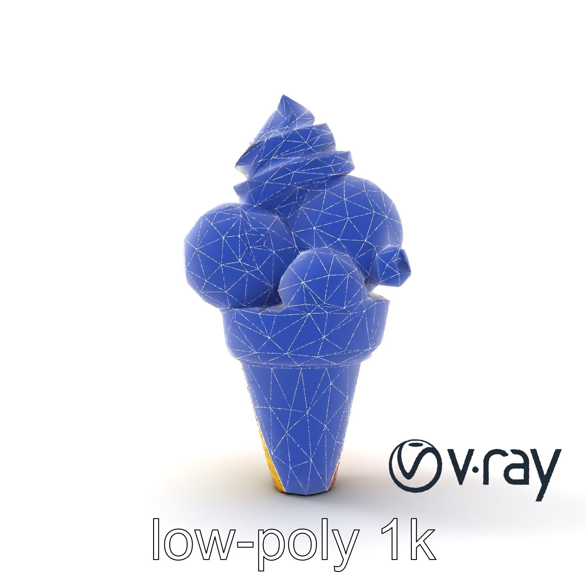Pastel Ice Cream Cone Delight model pack Low-poly 3D model_21