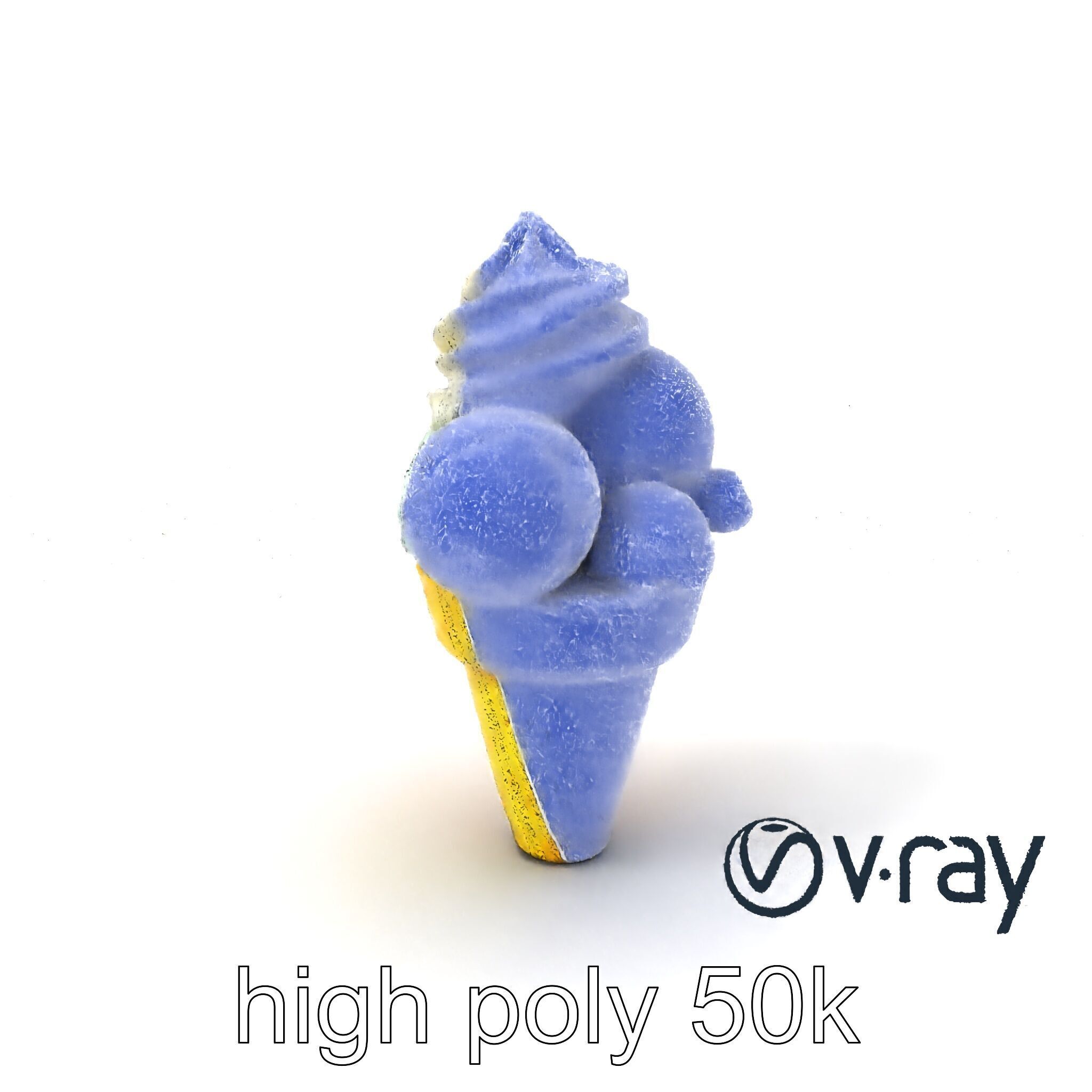 Pastel Ice Cream Cone Delight model pack Low-poly 3D model_10