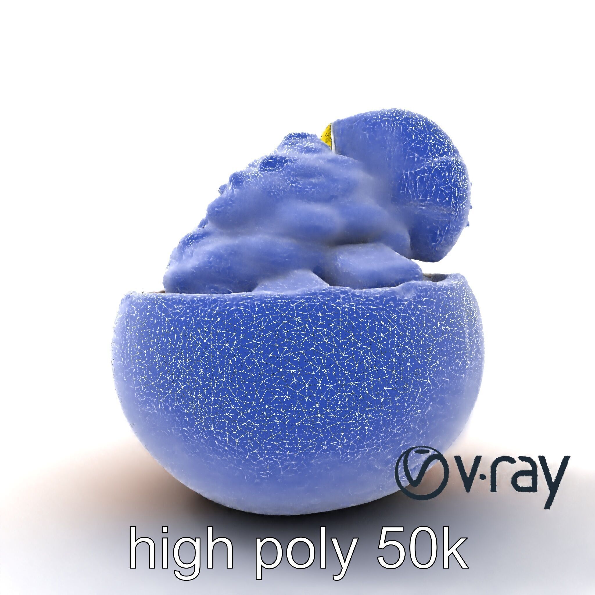 Exotic Ice Cream Sundae in Coconut Shell model pack Low-poly 3D model_26