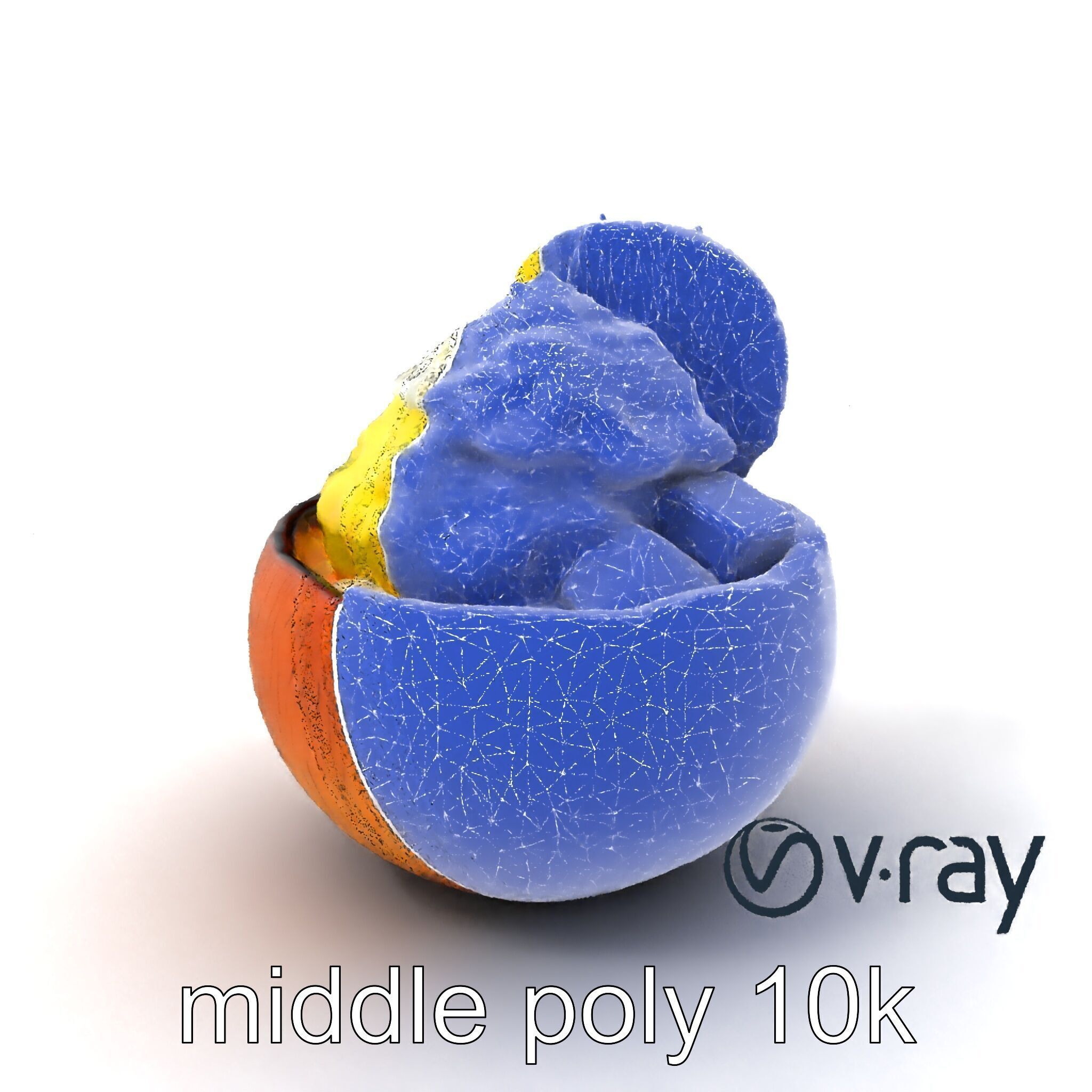 Exotic Ice Cream Sundae in Coconut Shell model pack Low-poly 3D model_5