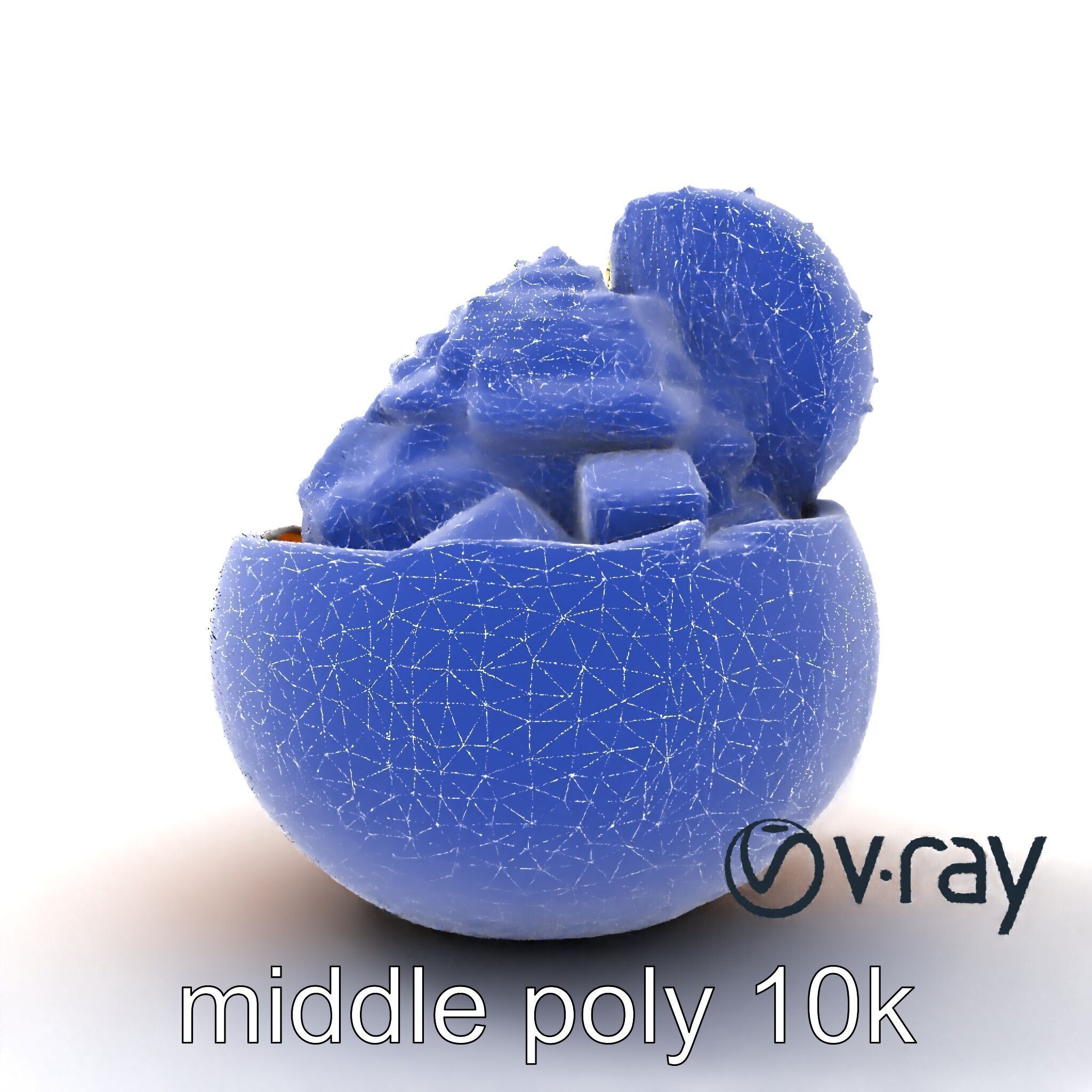 Exotic Ice Cream Sundae in Coconut Shell model pack Low-poly 3D model_18