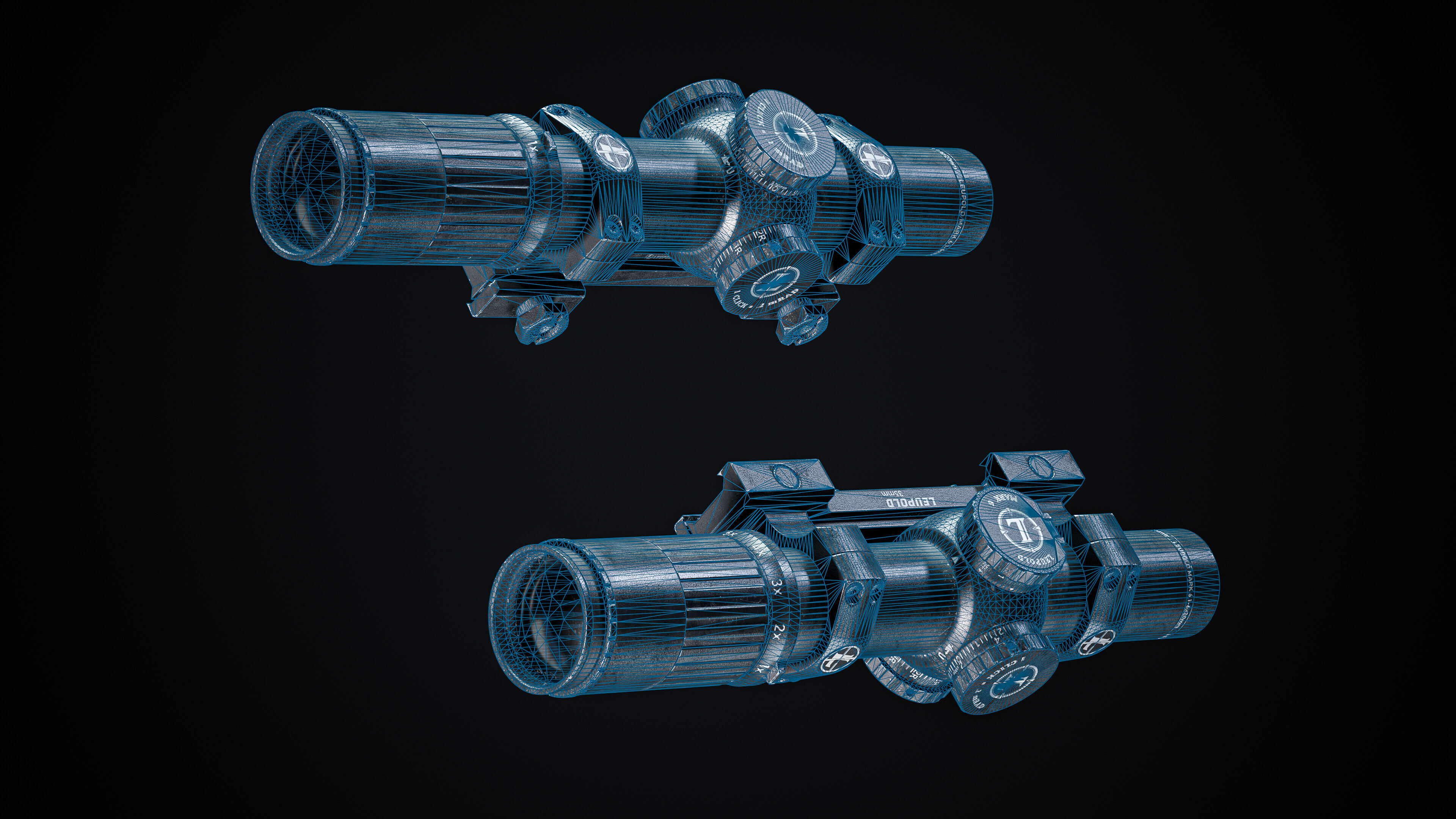 Leupold Mark-6 Scope Low-poly 3D model_18