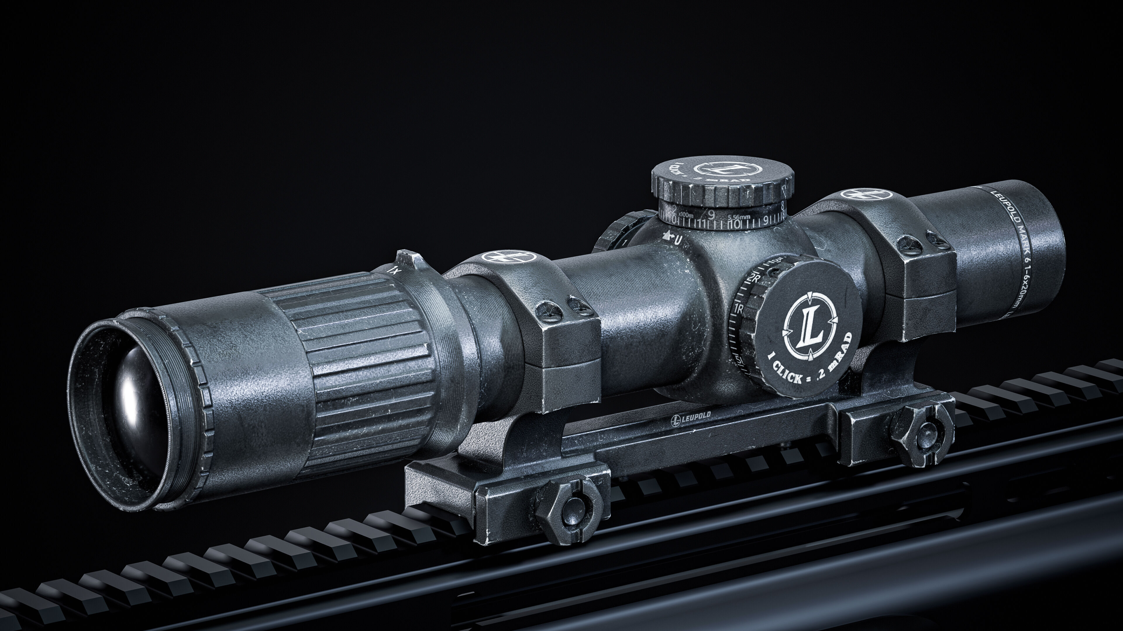 Leupold Mark-6 Scope Low-poly 3D model_7