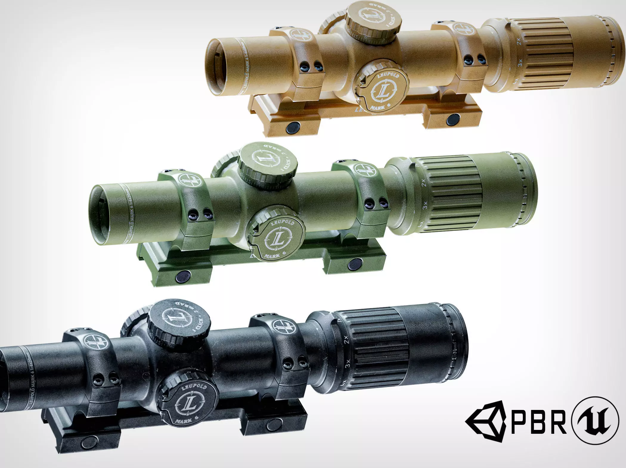 Leupold Mark-6 Scope Low-poly 3D model_0