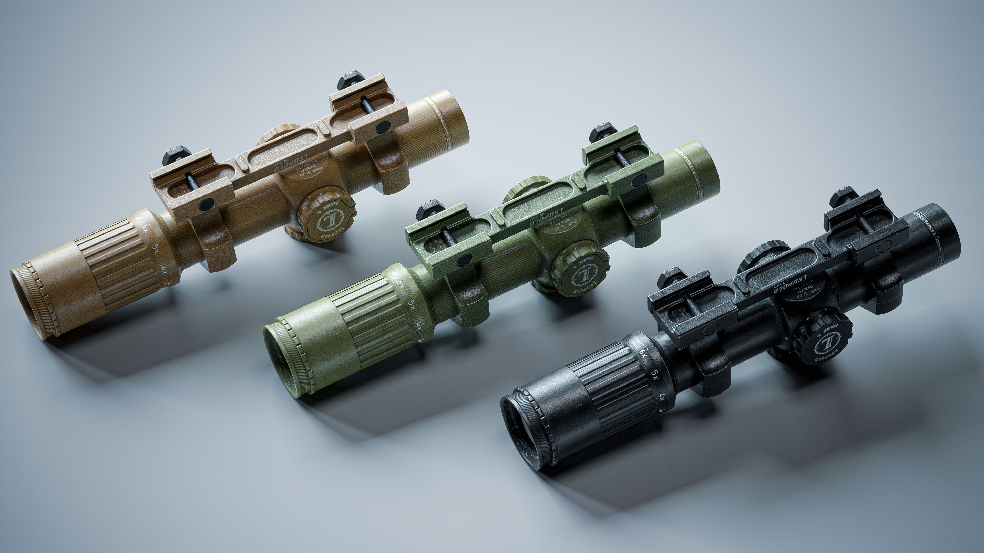Leupold Mark-6 Scope Low-poly 3D model_9
