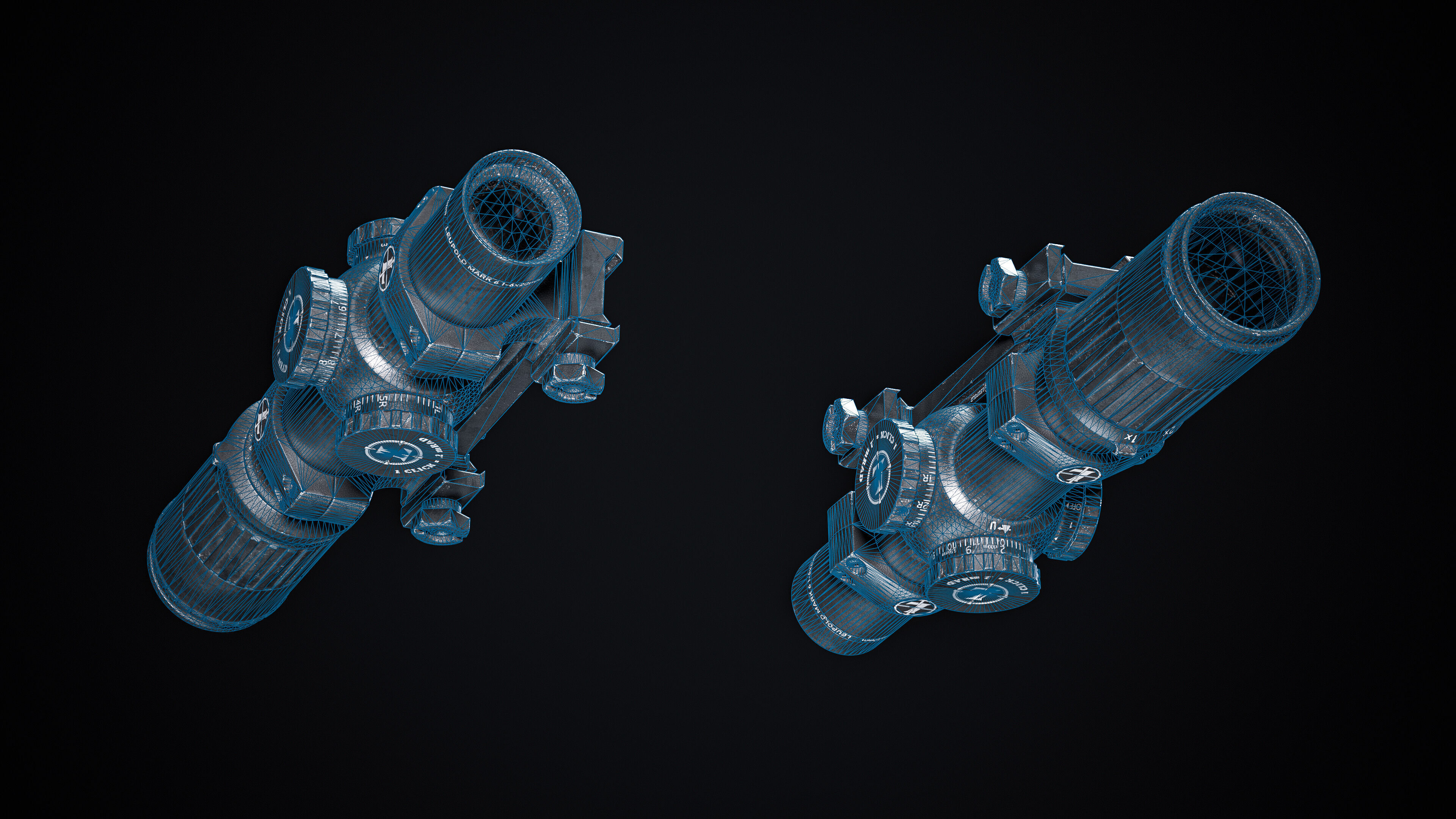 Leupold Mark-6 Scope Low-poly 3D model_17