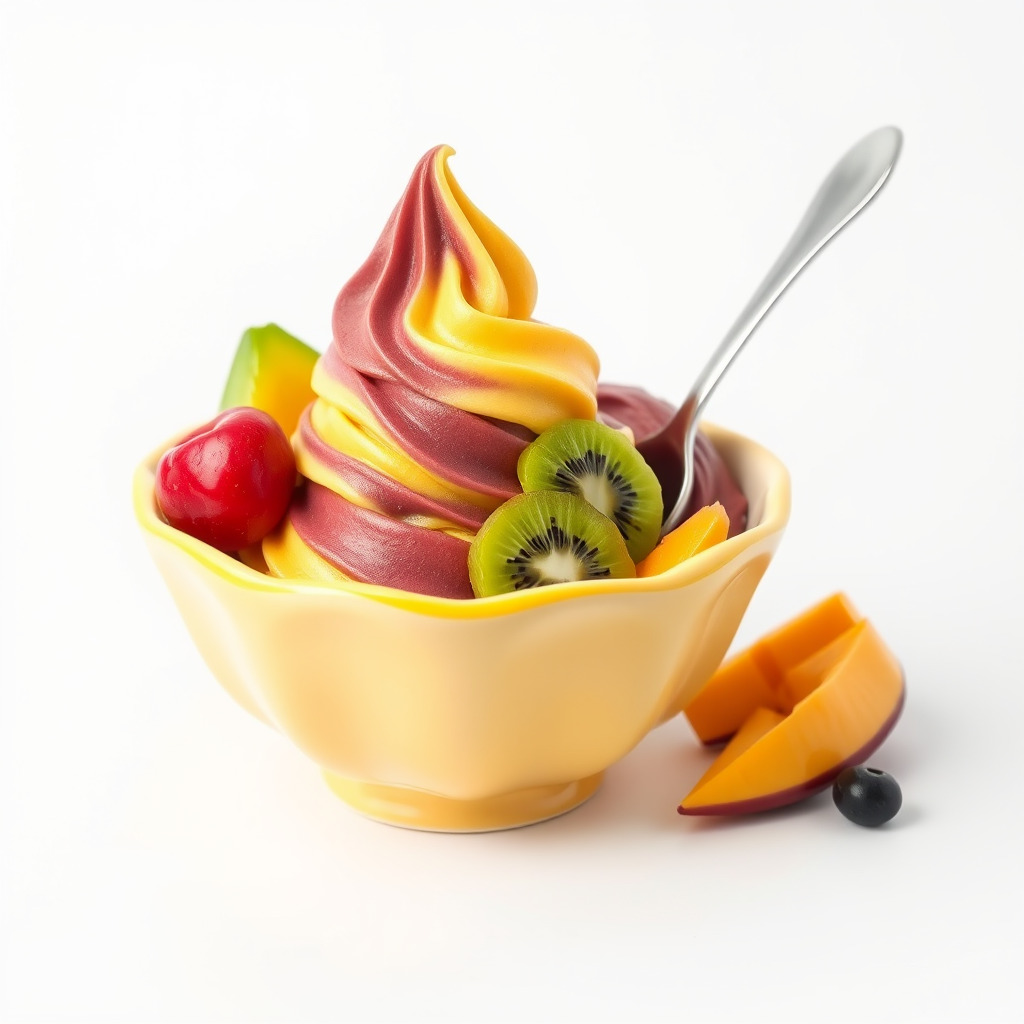 Rainbow Gelato Sundae Bowl model pack Low-poly 3D model_3